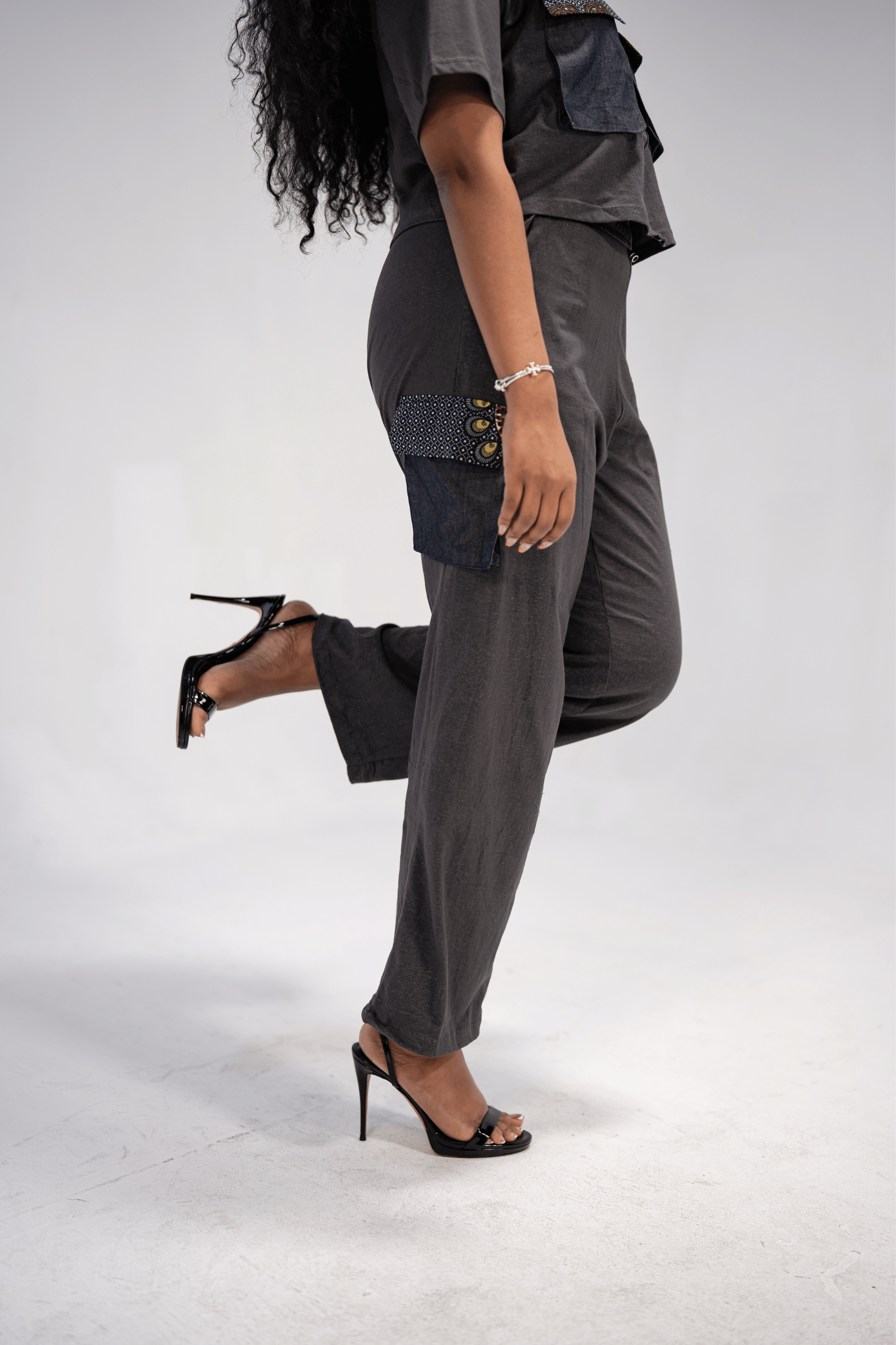 Akira Women's African Print Top and Pant (Mudcloth Cotton)