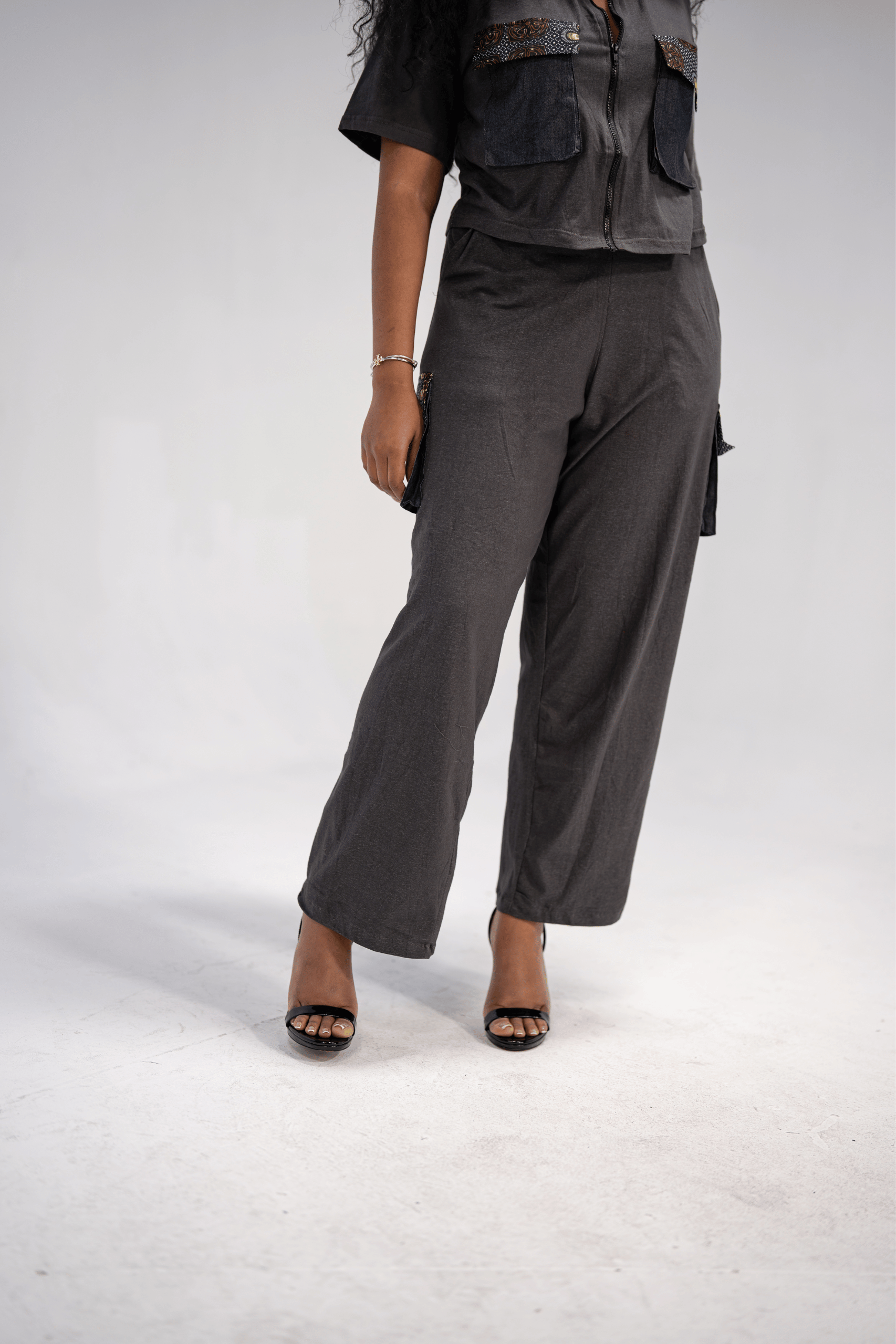 Akira Women's African Print Top and Pant (Mudcloth Cotton)