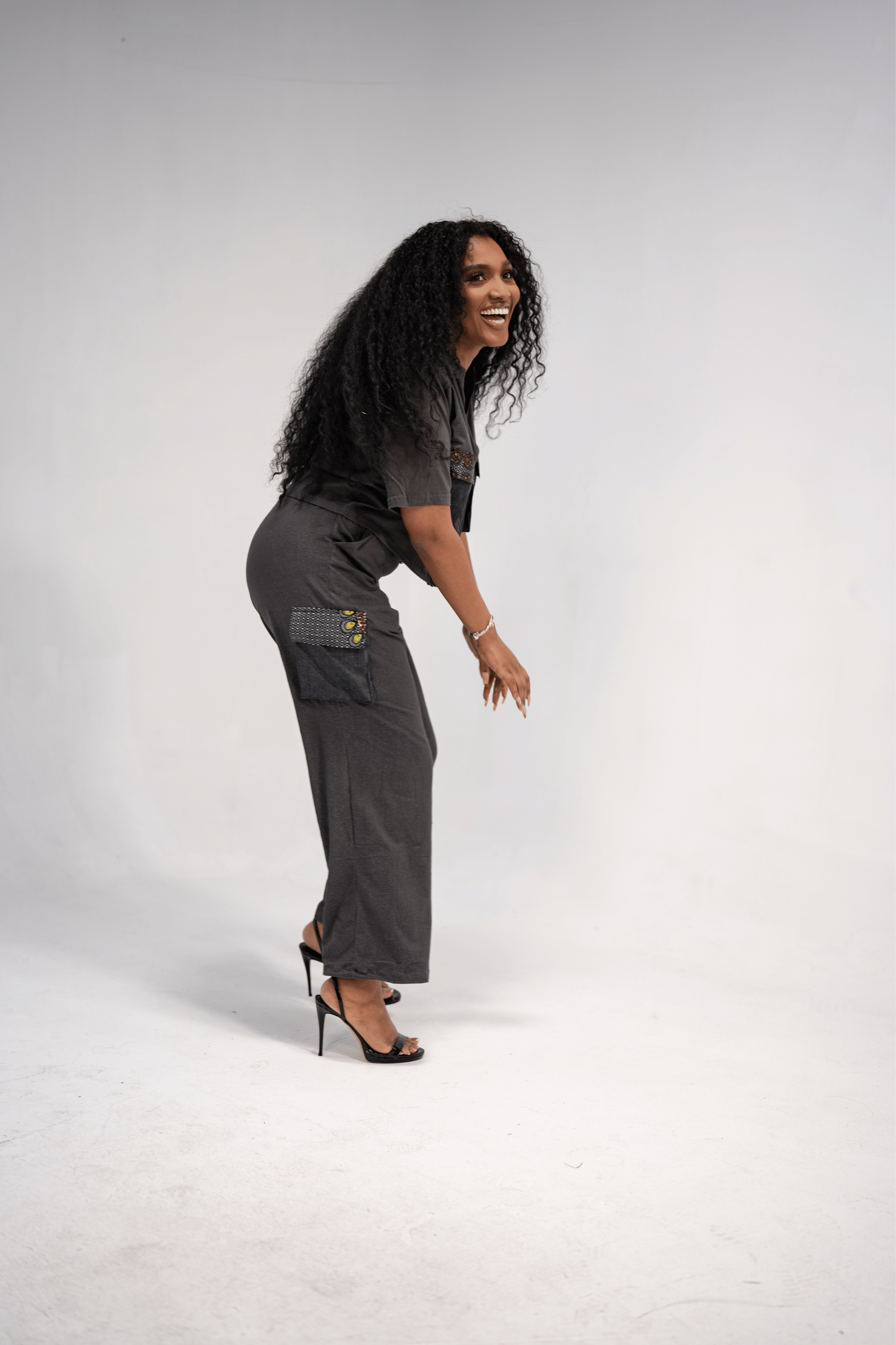 Akira Women's African Print Top and Pant (Mudcloth Cotton)