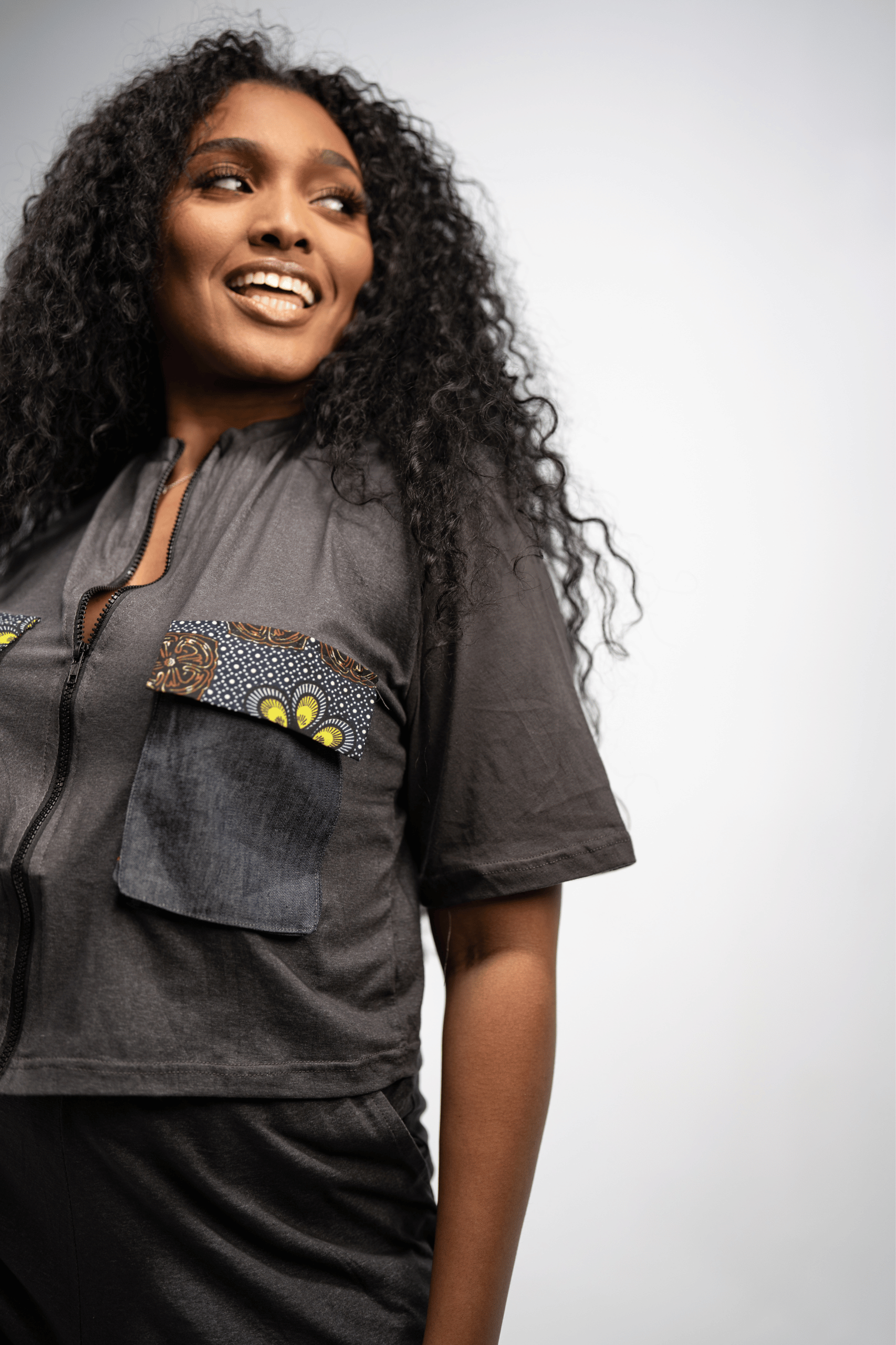 Akira Women's African Print Top and Pant (Mudcloth Cotton)