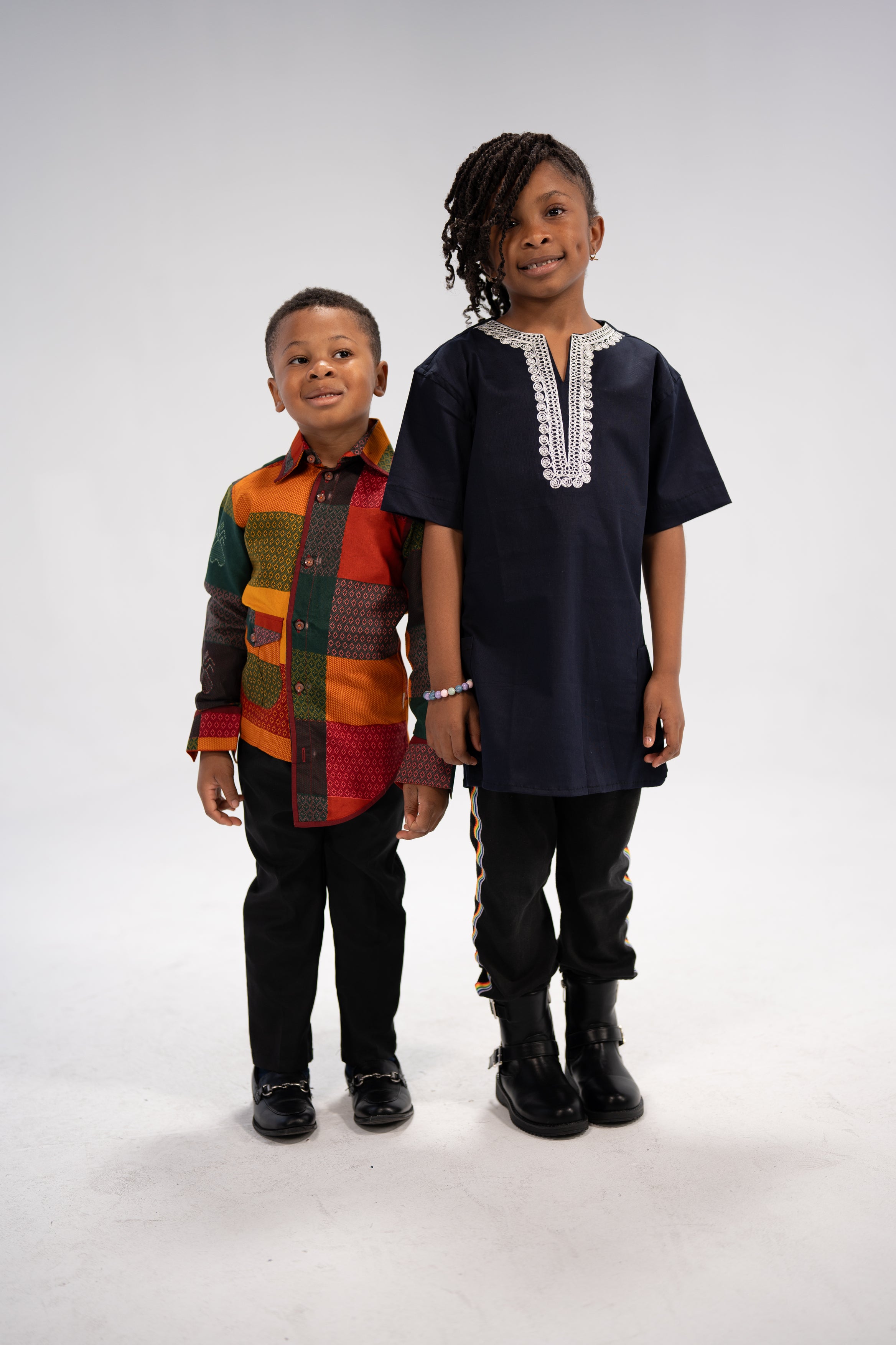 Heritage Girls' and Boy's African Print Shirt- Family Collection