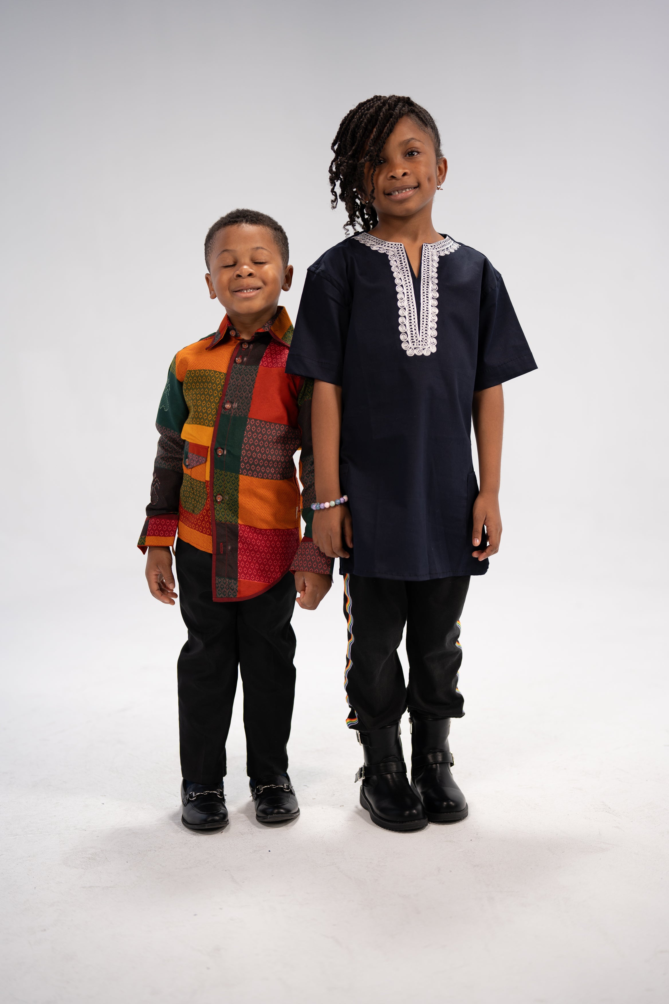 Heritage Girls' and Boy's African Print Shirt- Family Collection