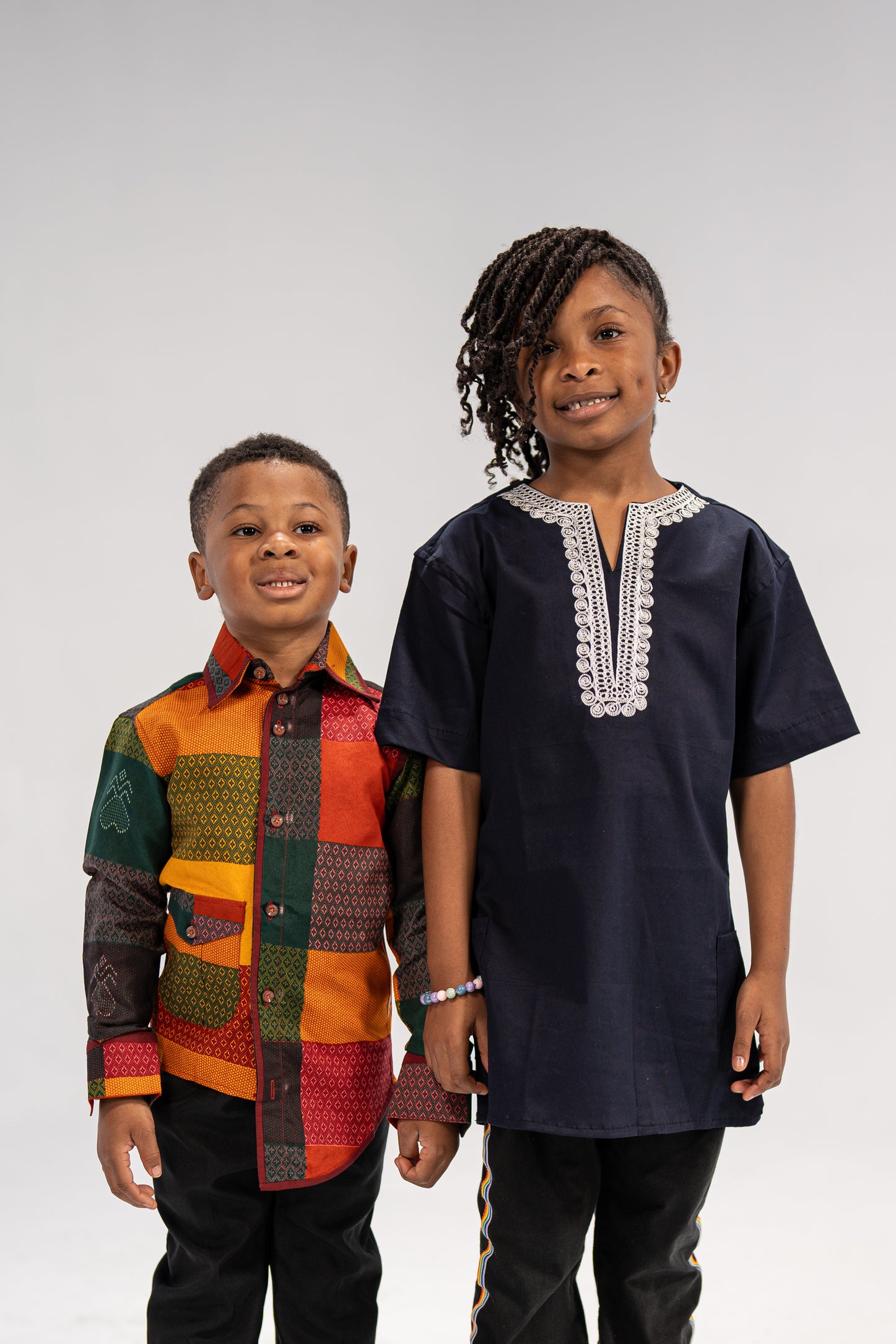 Heritage Girls' and Boy's African Print Shirt- Family Collection
