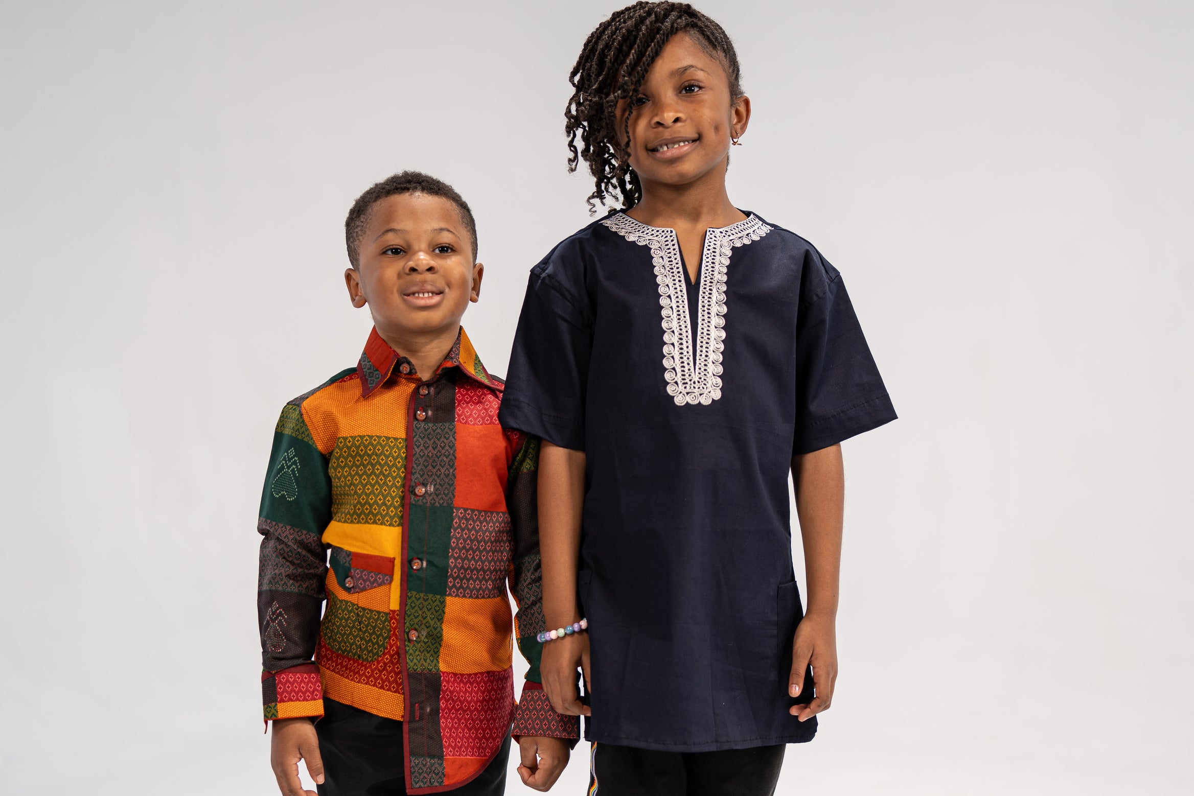 Heritage Girls' and Boy's African Print Shirt- Family Collection