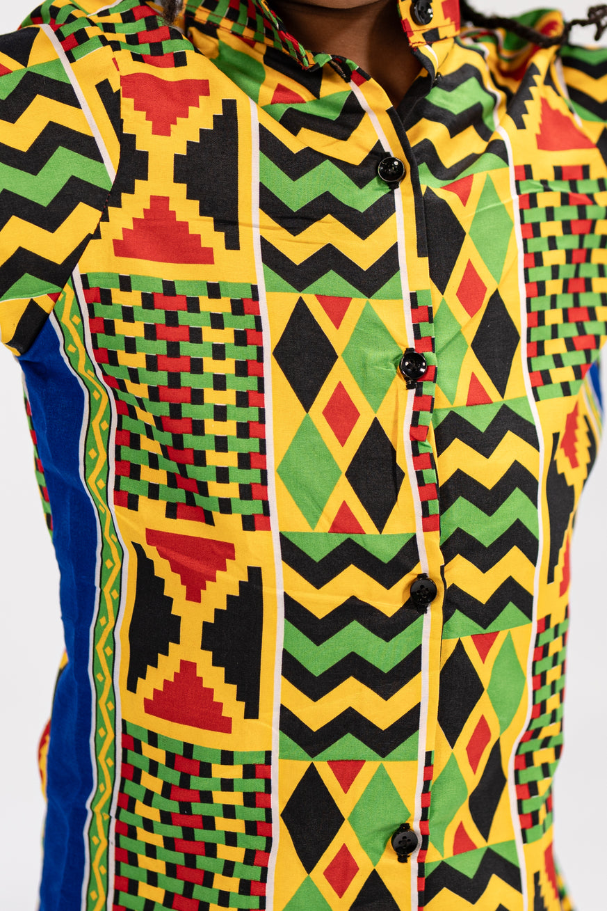 Binta Girls' African Print Dress (Abstract Prints)