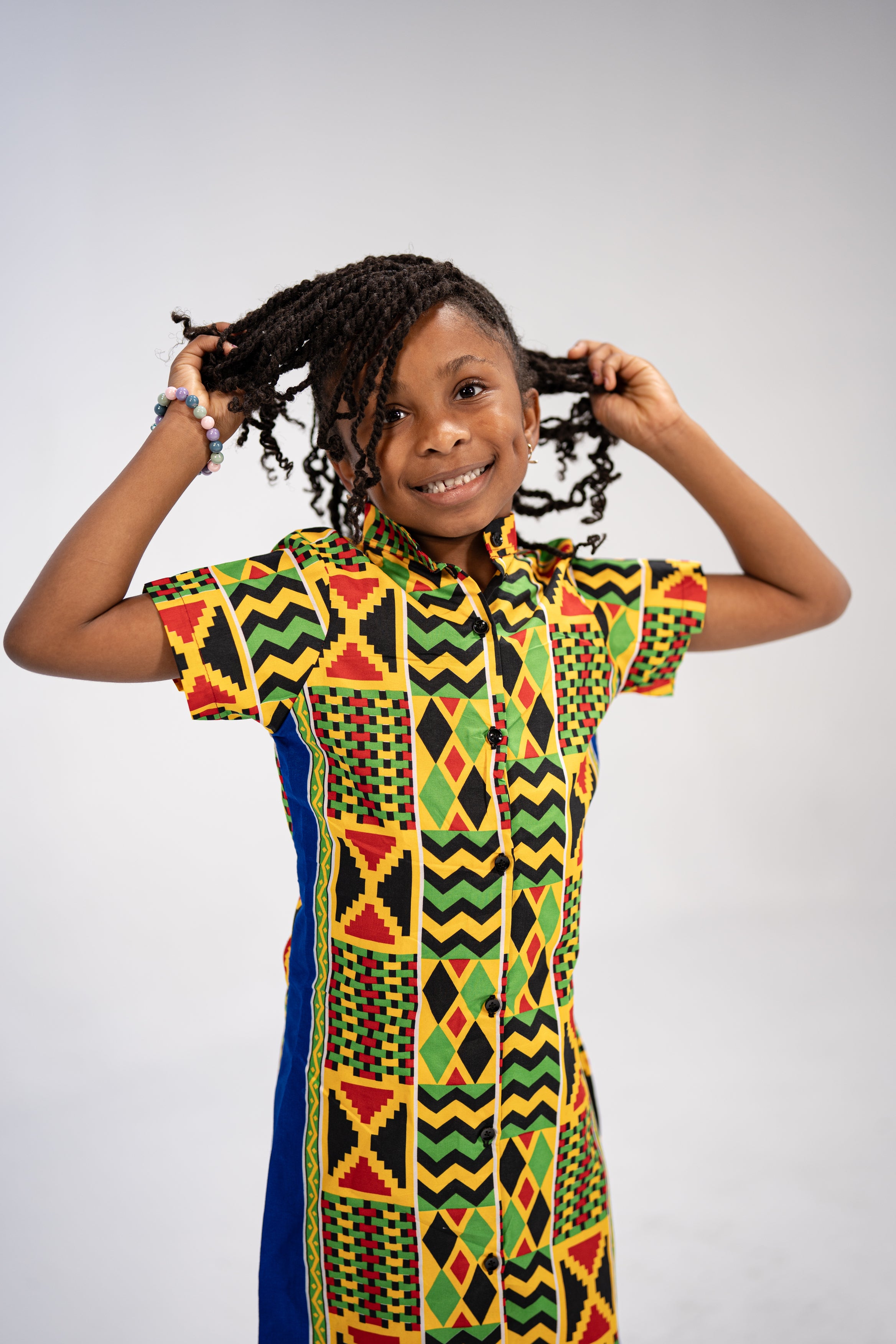 Binta Girls' African Print Dress (Abstract Prints)