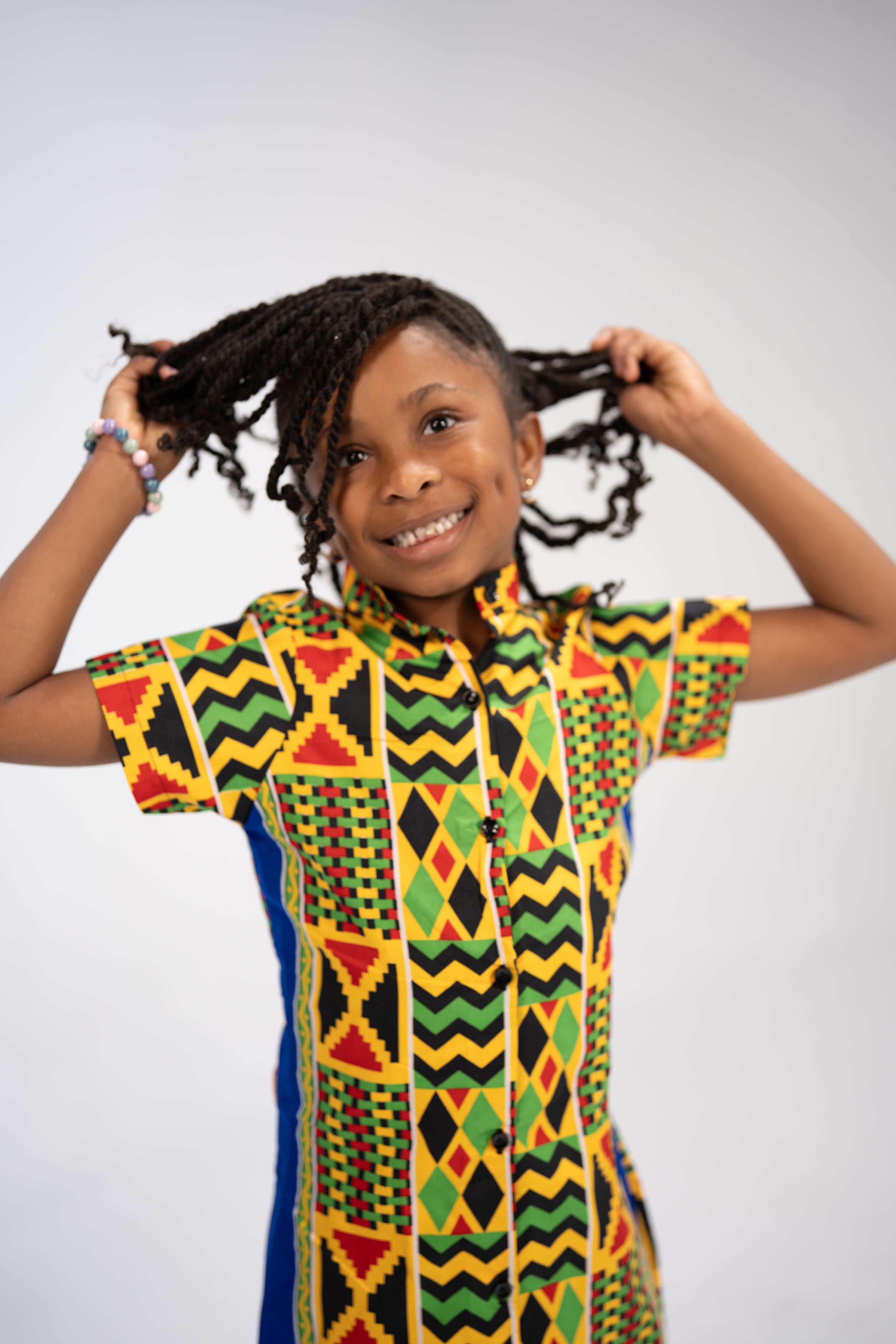 Binta Girls' African Print Dress (Abstract Prints)