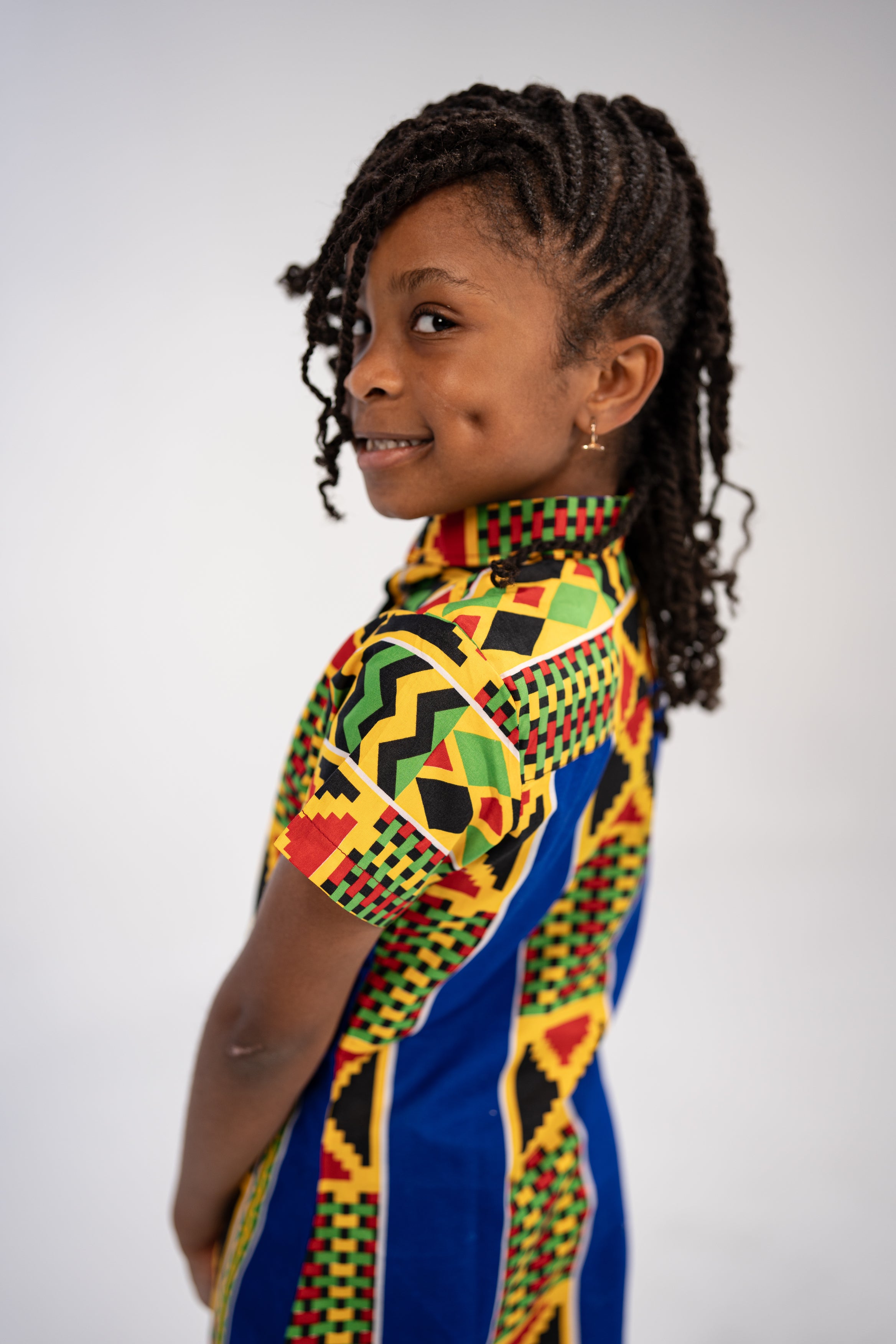 Binta Girls' African Print Dress (Abstract Prints)
