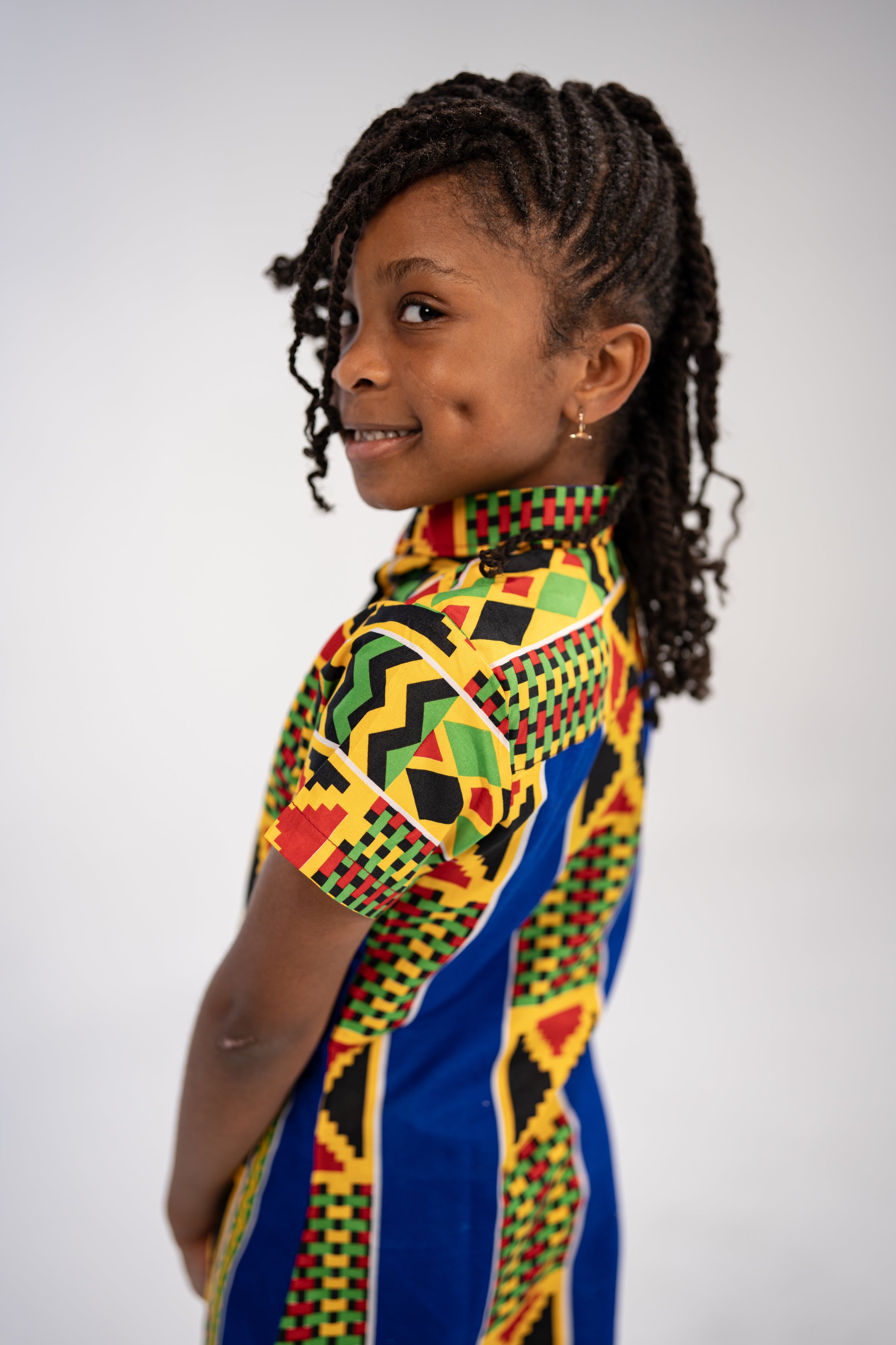 Binta Girls' African Print Dress (Abstract Prints)