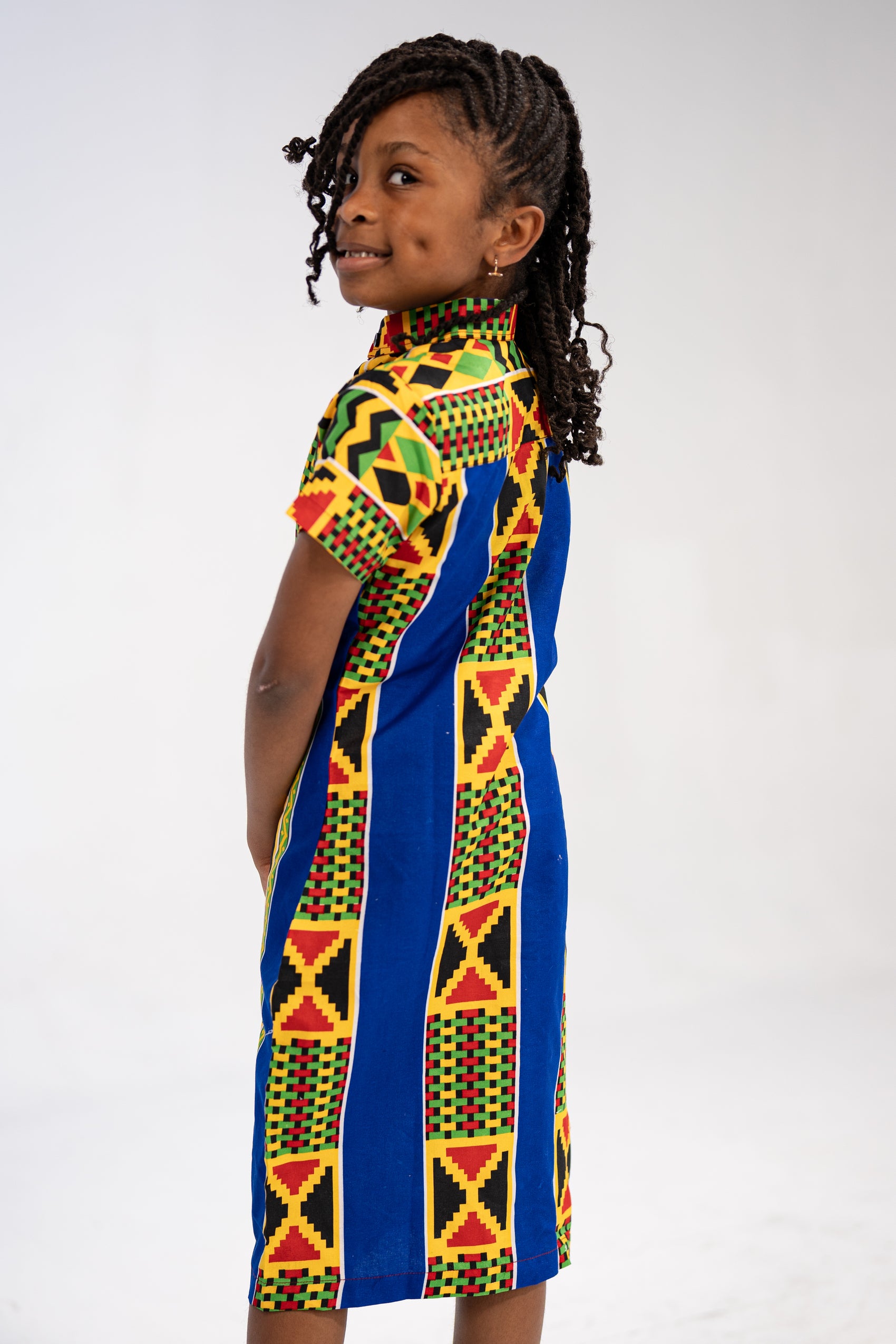 Binta Girls' African Print Dress (Abstract Prints)