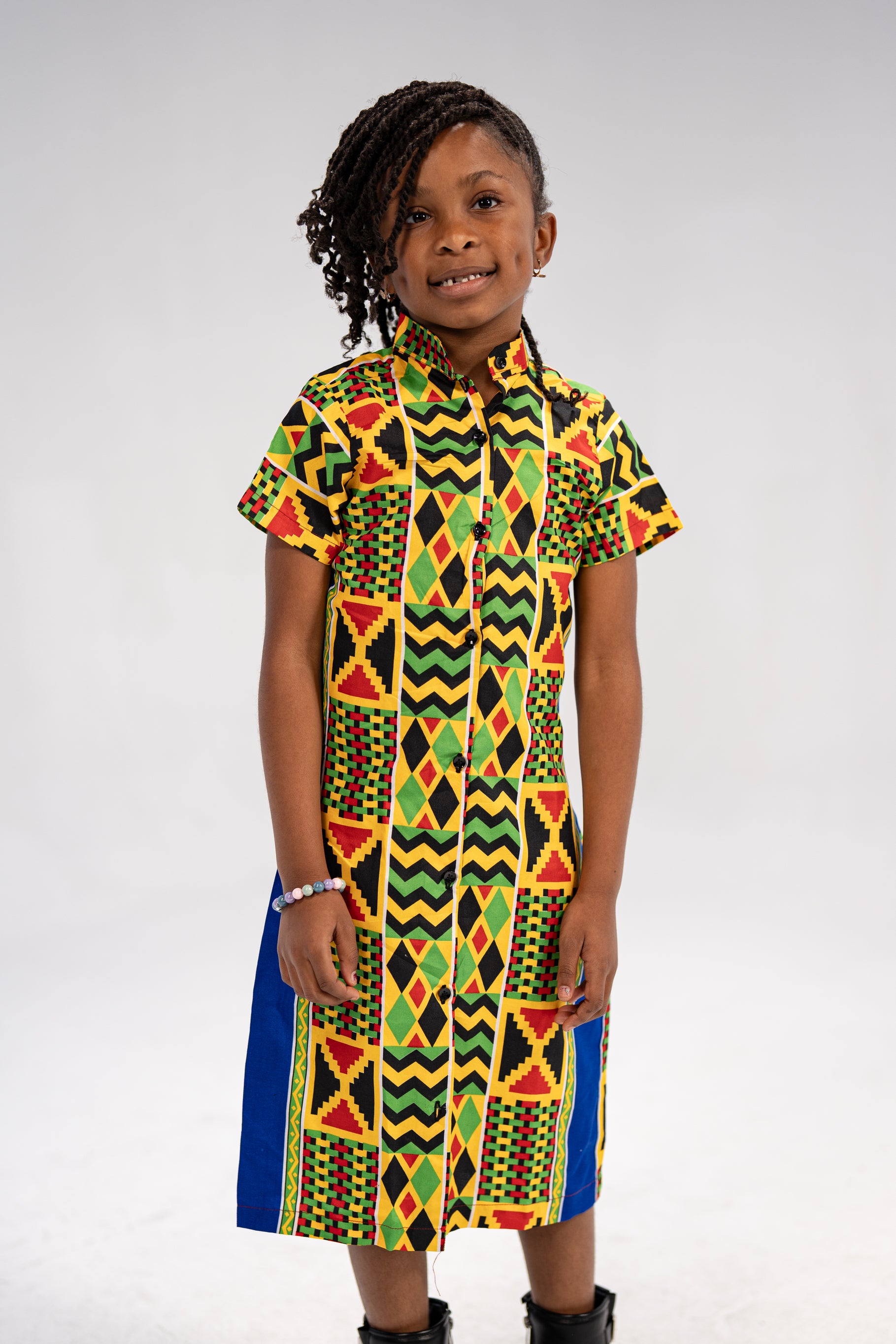 Binta Girls' African Print Dress (Abstract Prints)