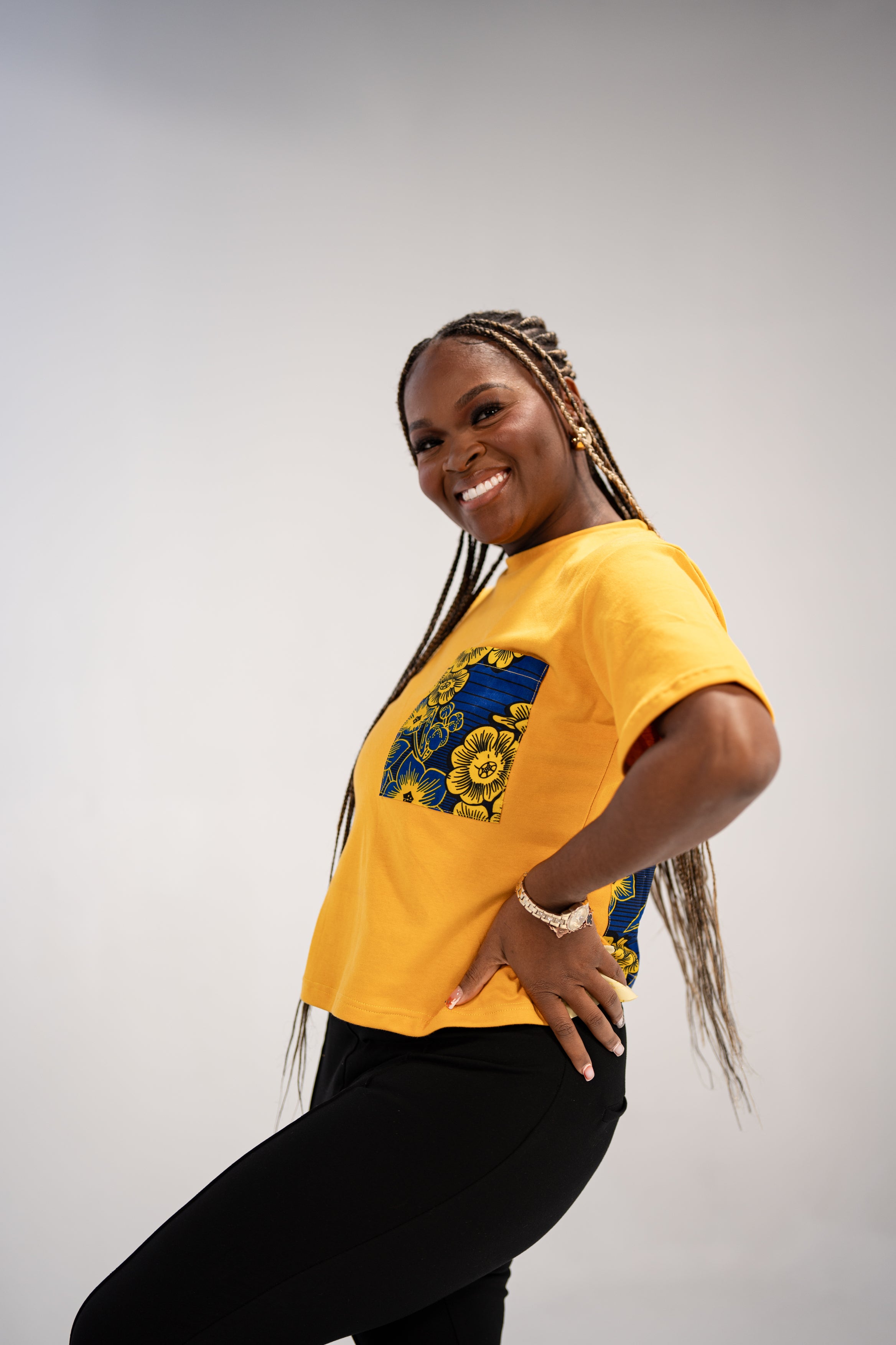 Anuli Women's African Print T-Shirt (African Print)