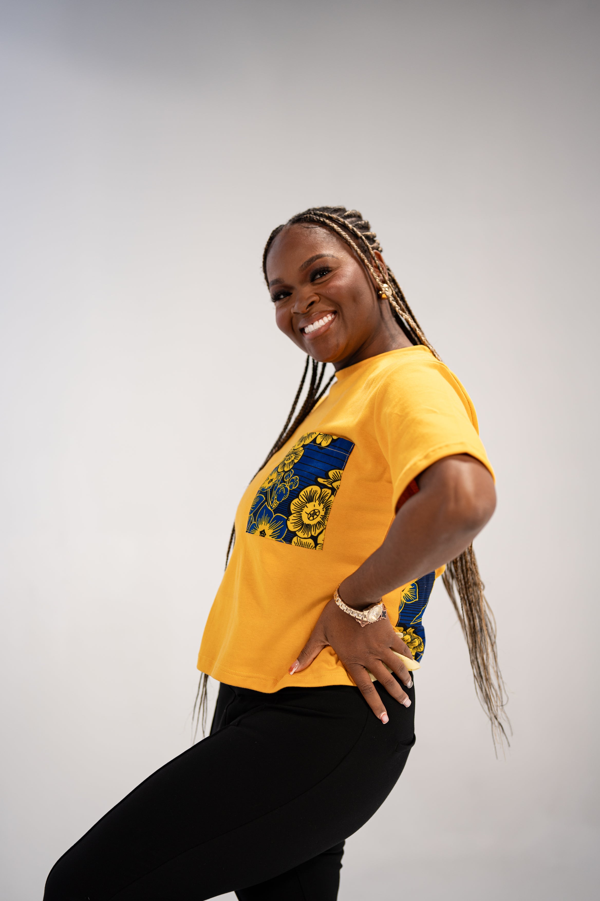 Anuli Women's African Print T-Shirt (African Print)