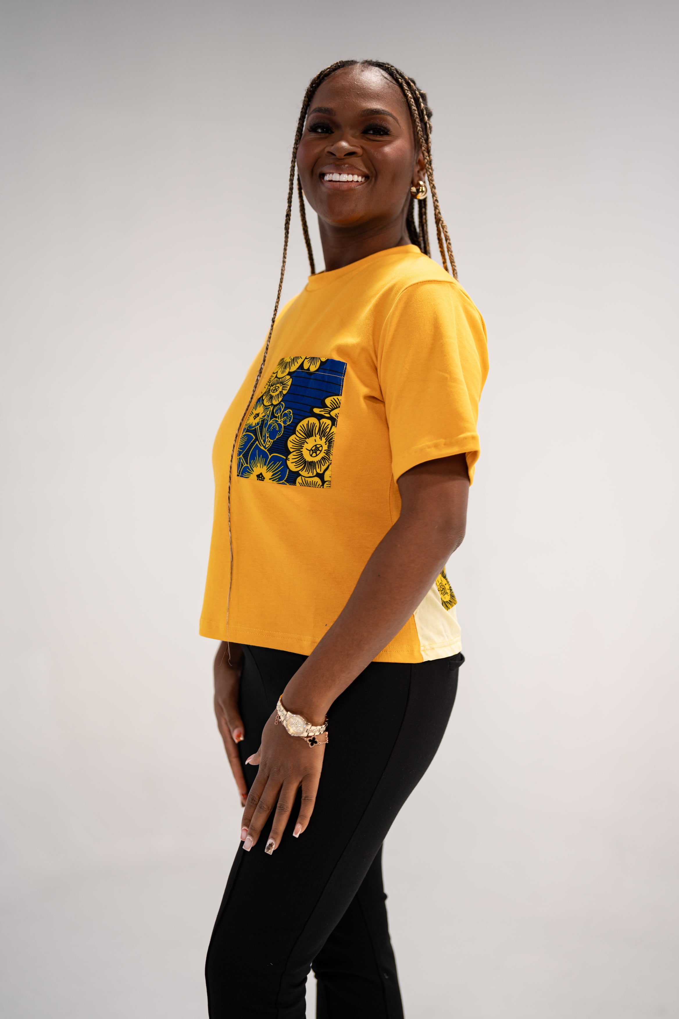 Anuli Women's African Print T-Shirt (African Print)