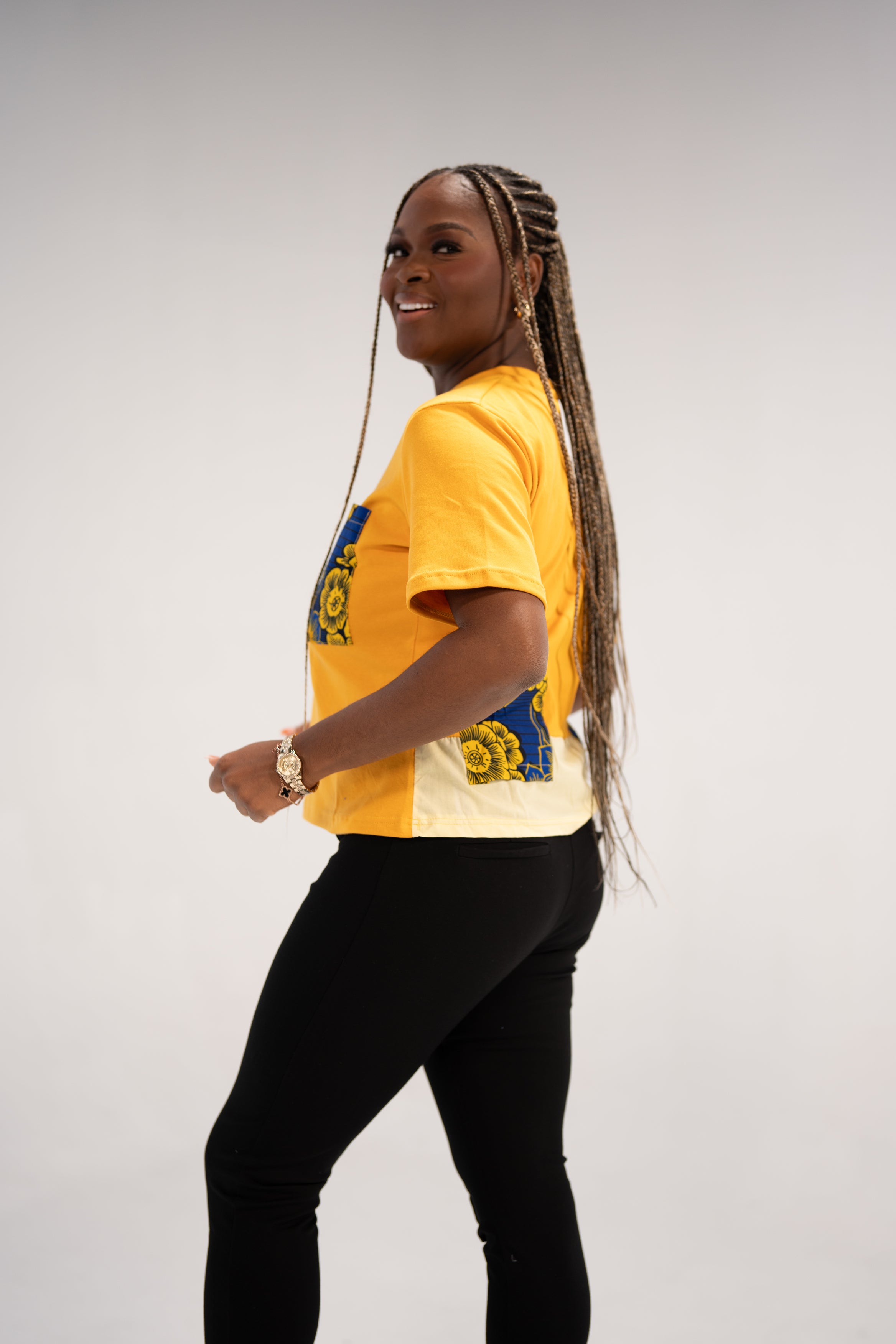 Anuli Women's African Print T-Shirt (African Print)