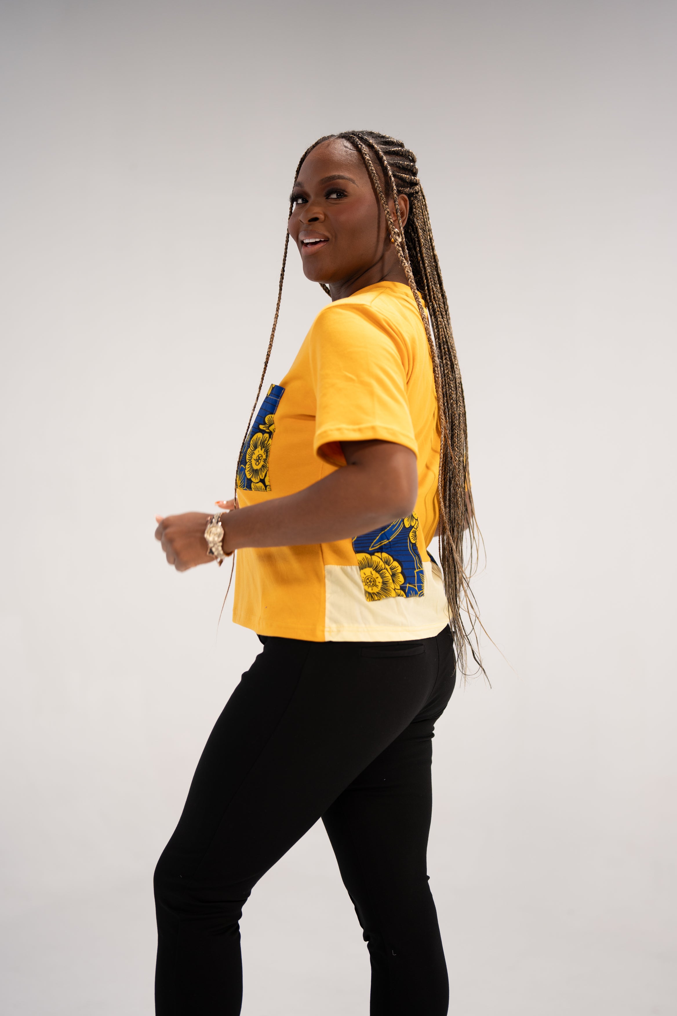 Anuli Women's African Print T-Shirt (African Print)