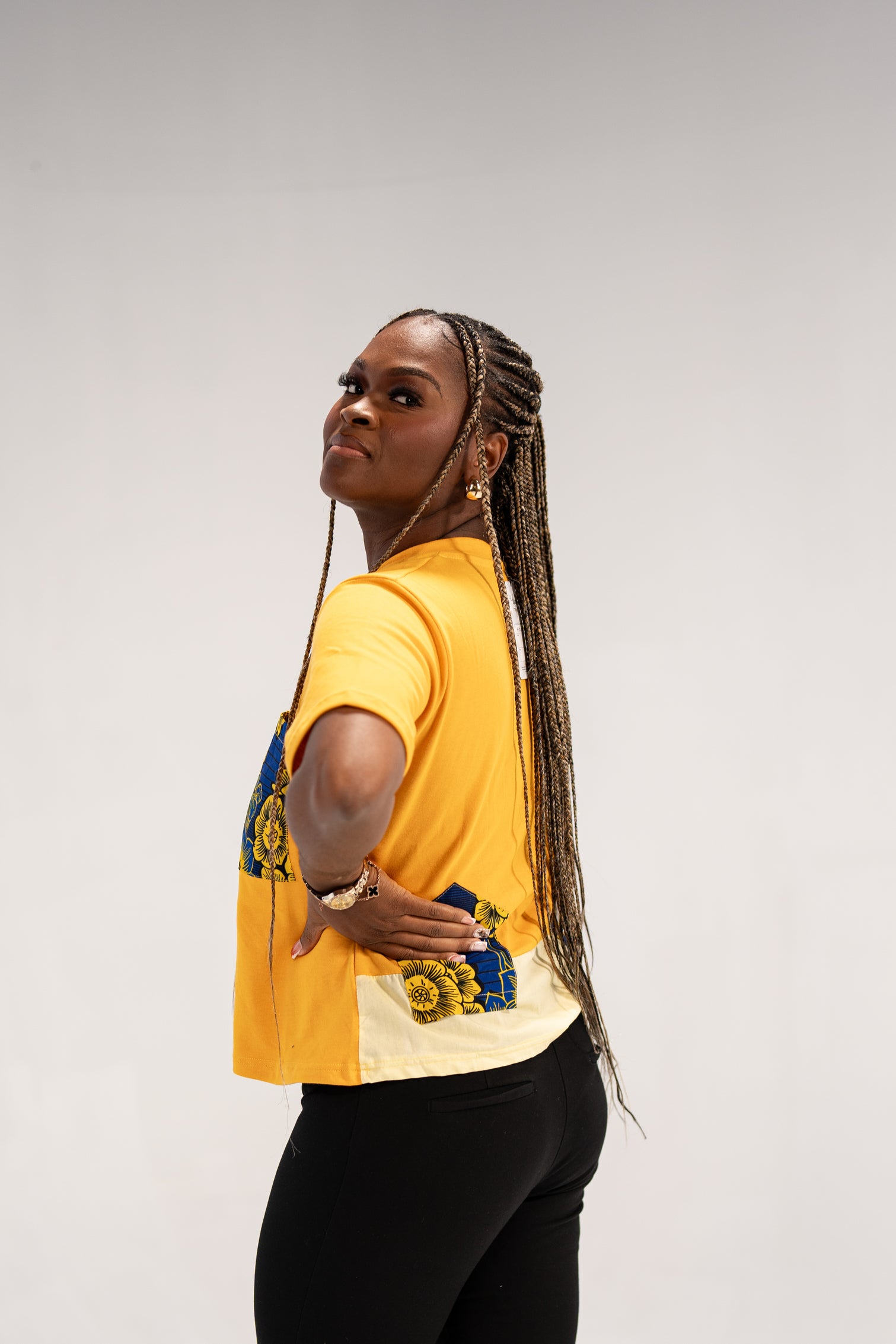 Anuli Women's African Print T-Shirt (African Print)