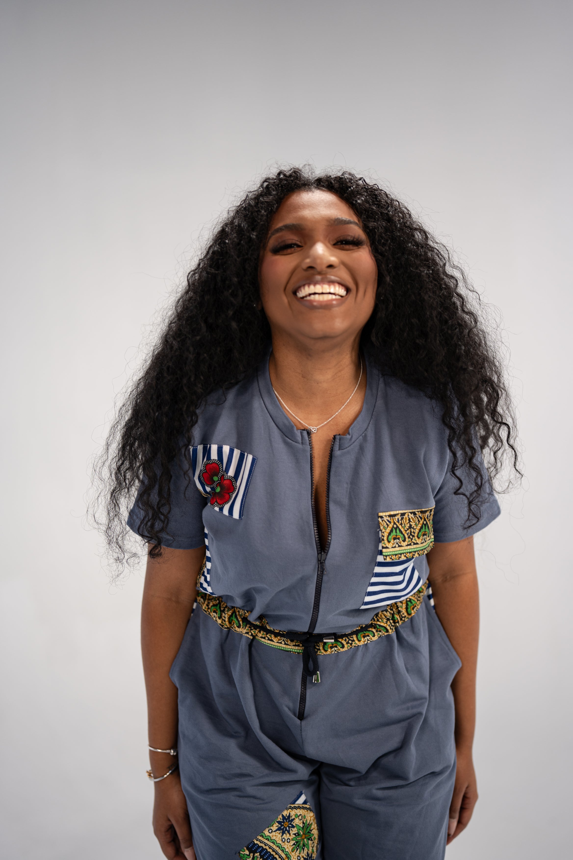 Dilichi Women's African Print Top and Pant ( Mudcloth on Cotton)