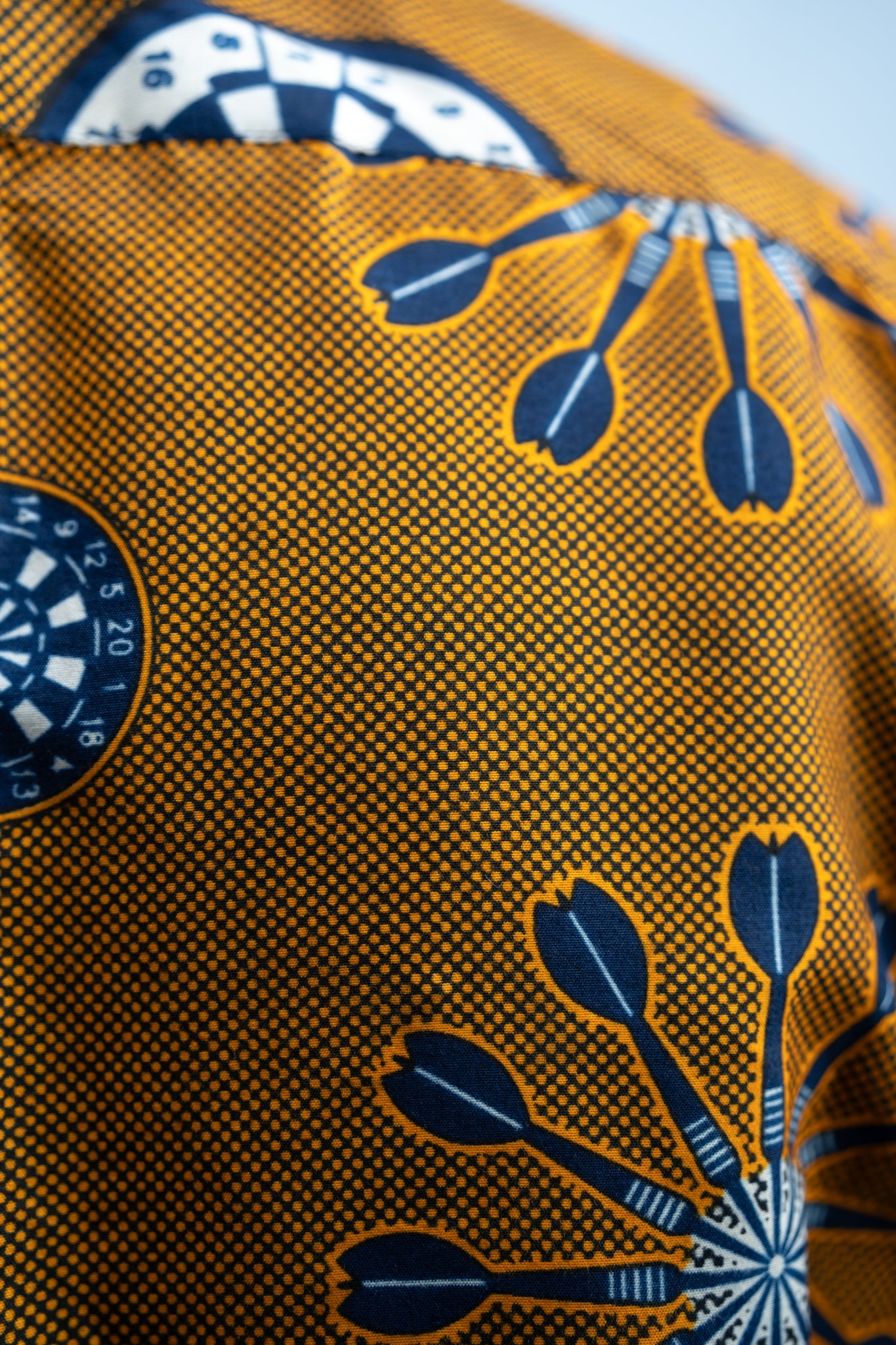 Kalu Men's African Print Shirt (Print on Denim)