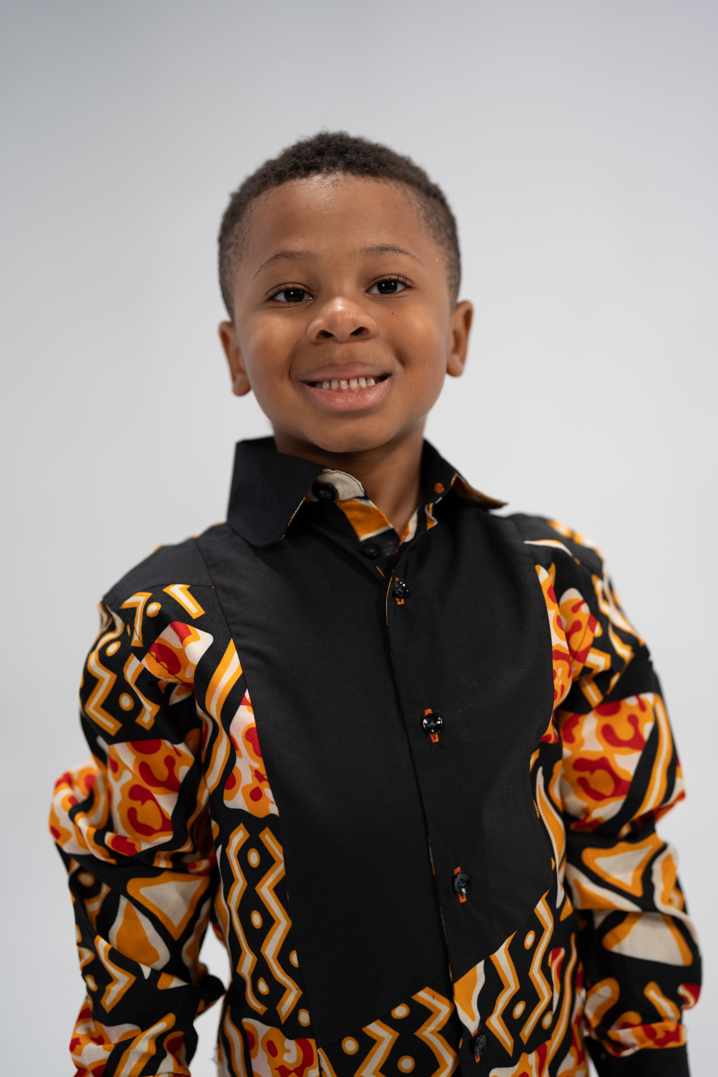 Dayo Kid's African Print Shirt (Print on cotton)