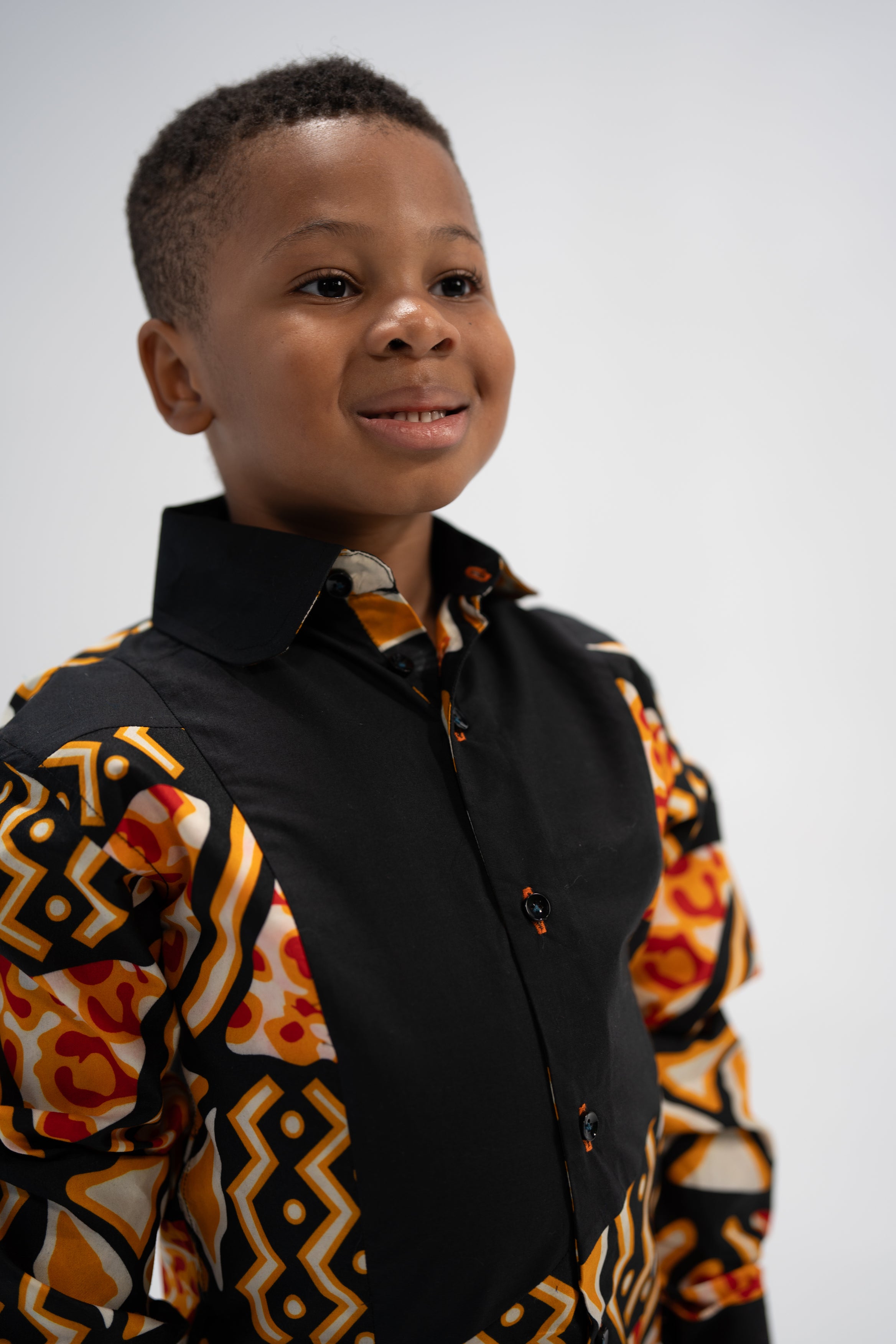 Dayo Kid's African Print Shirt (Print on cotton)