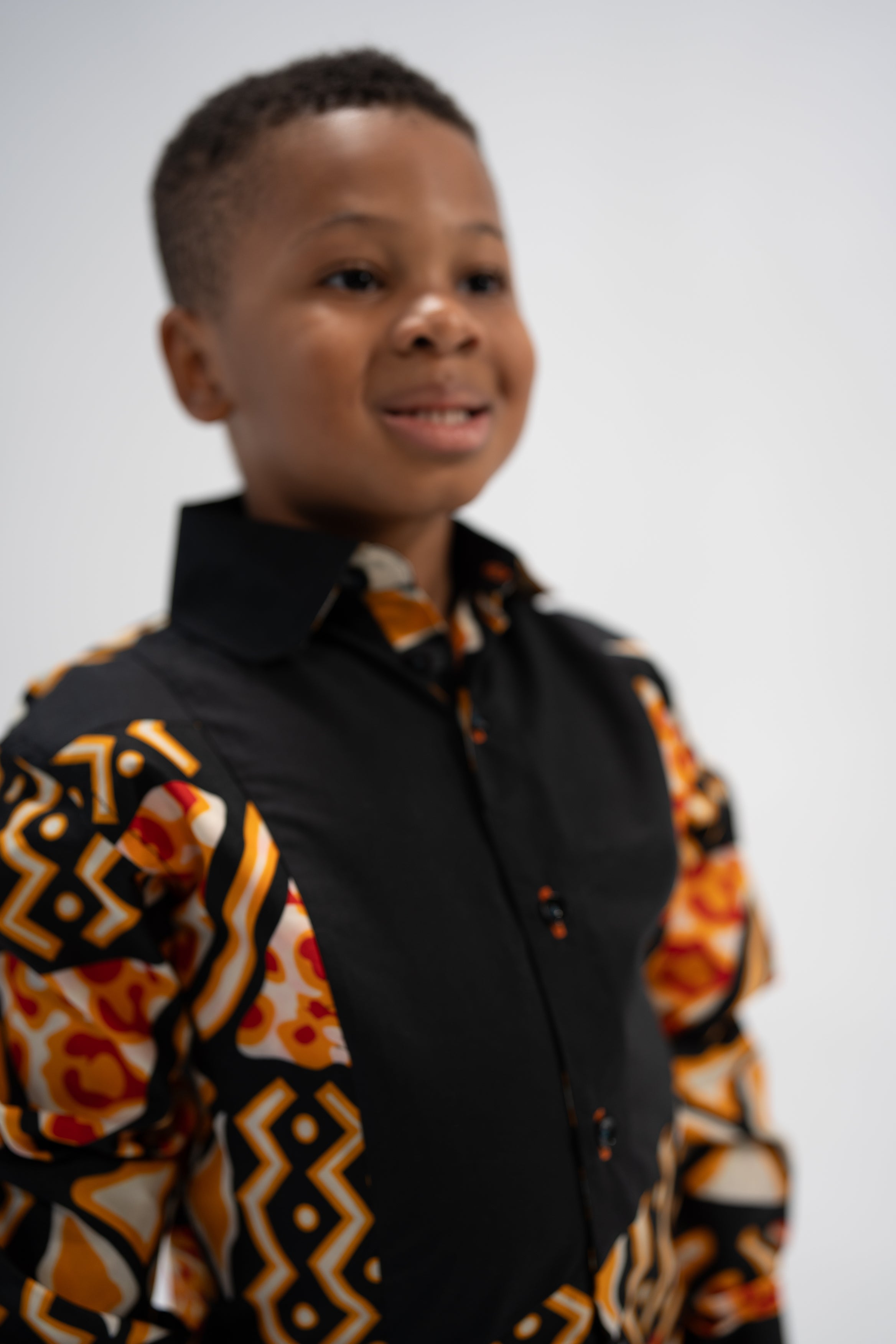Dayo Kid's African Print Shirt (Print on cotton)
