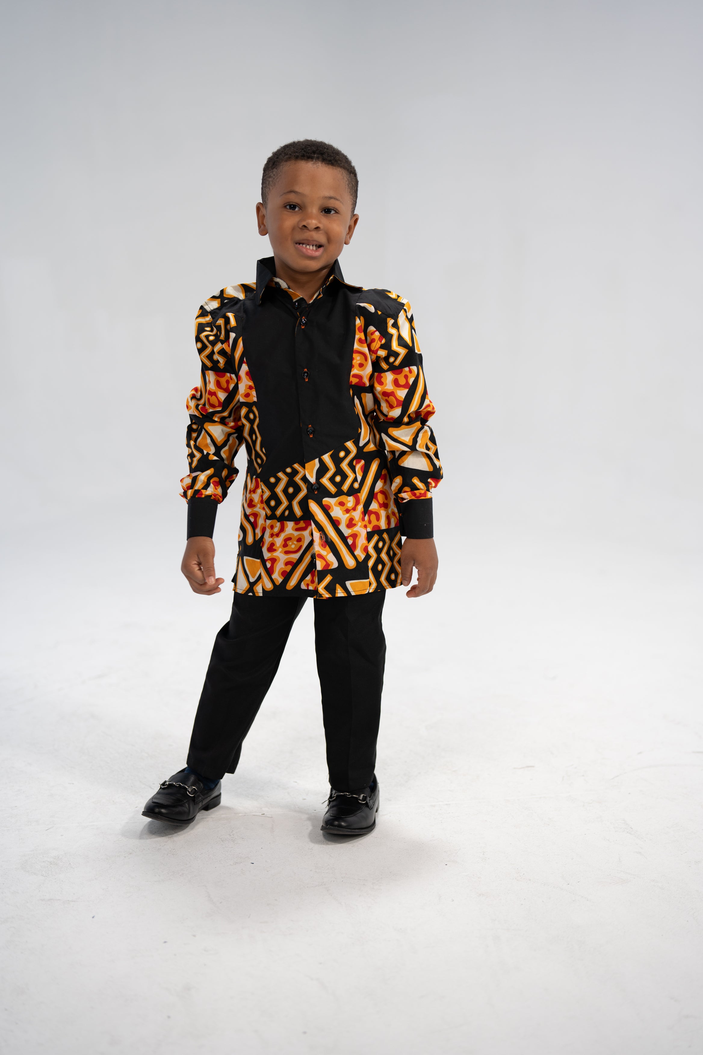 Dayo Kid's African Print Shirt (Print on cotton)