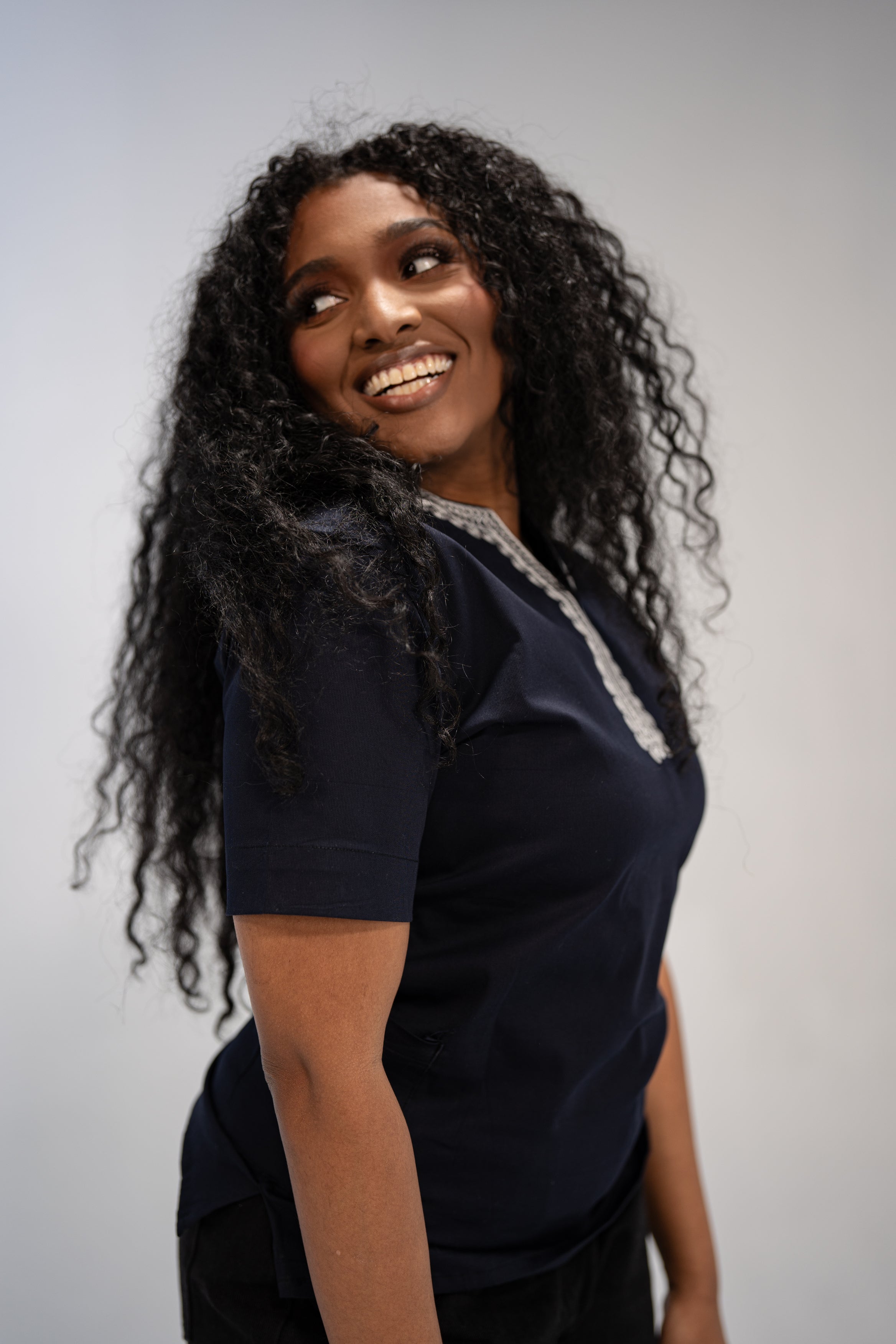 Yejide Women's African Print Top (Embroidery on Cotton)