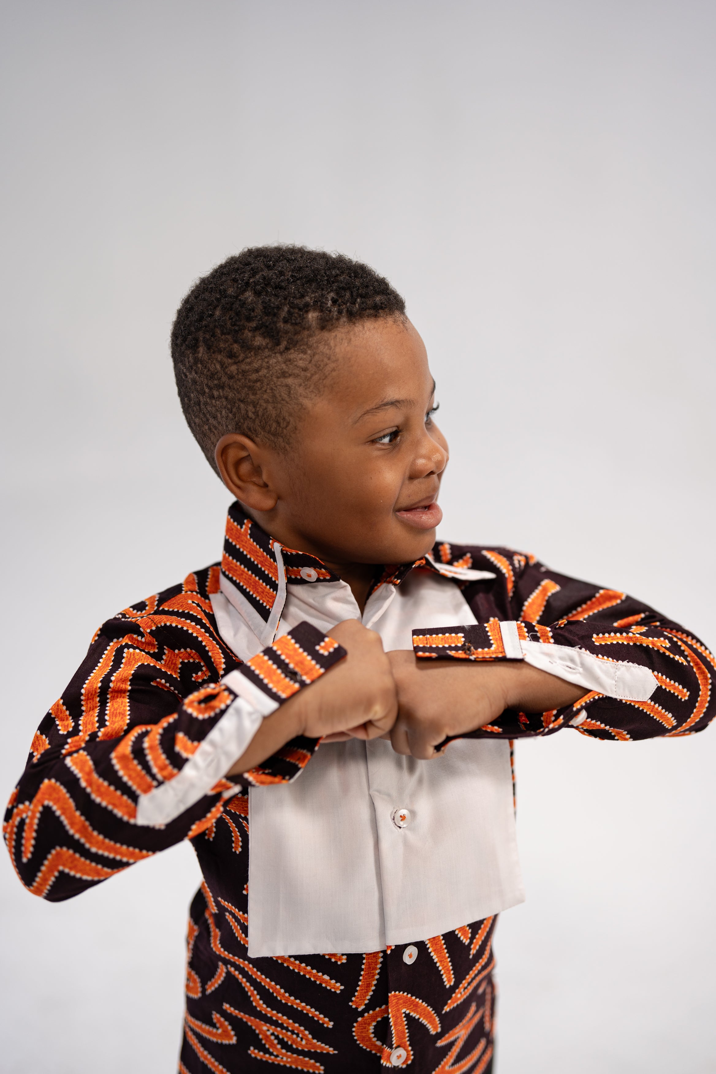Aminu Kid's African Print Shirt (Print on Cotton)