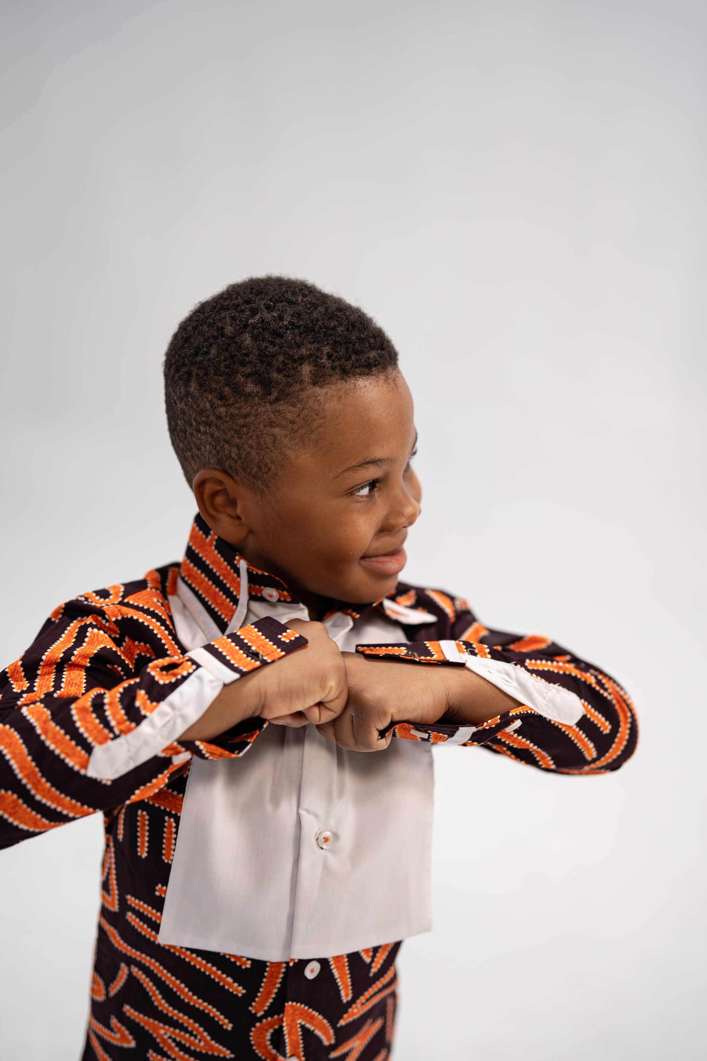 Aminu Kid's African Print Shirt (Print on Cotton)
