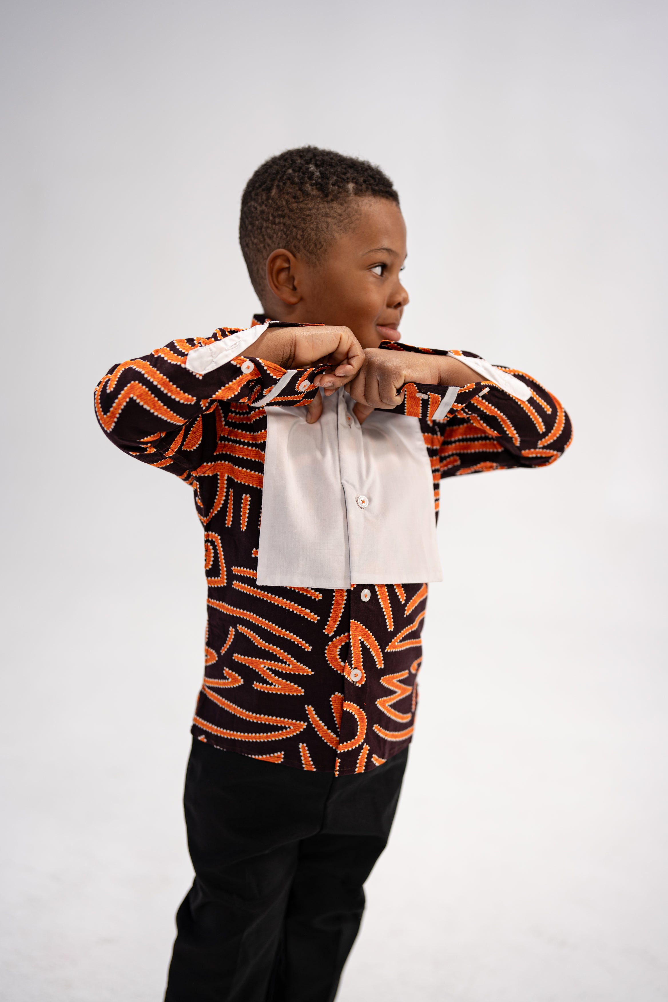 Aminu Kid's African Print Shirt (Print on Cotton)