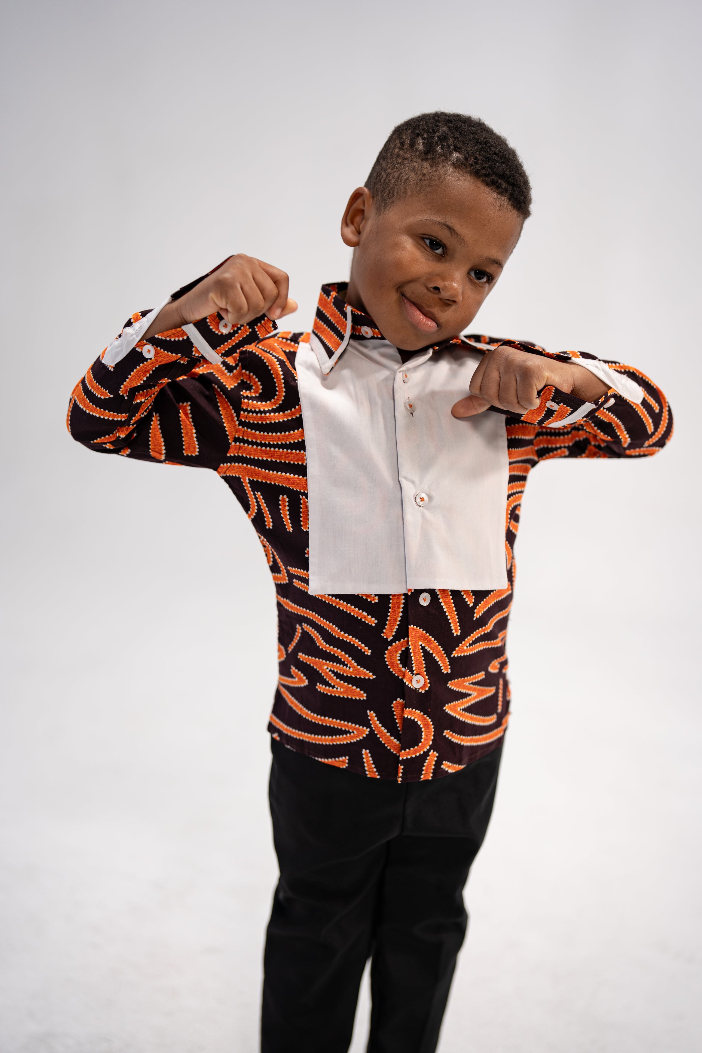 Aminu Kid's African Print Shirt (Print on Cotton)