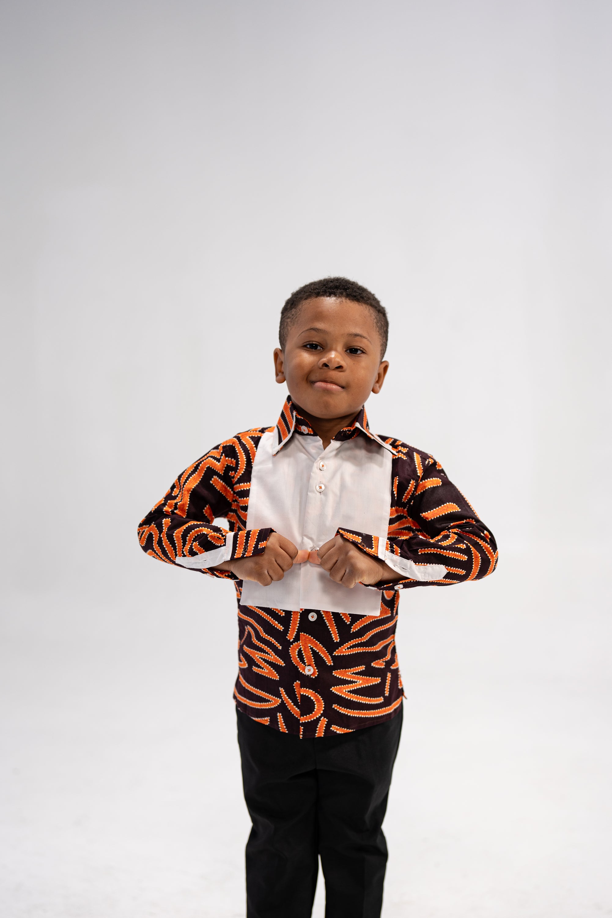 Aminu Kid's African Print Shirt (Print on Cotton)