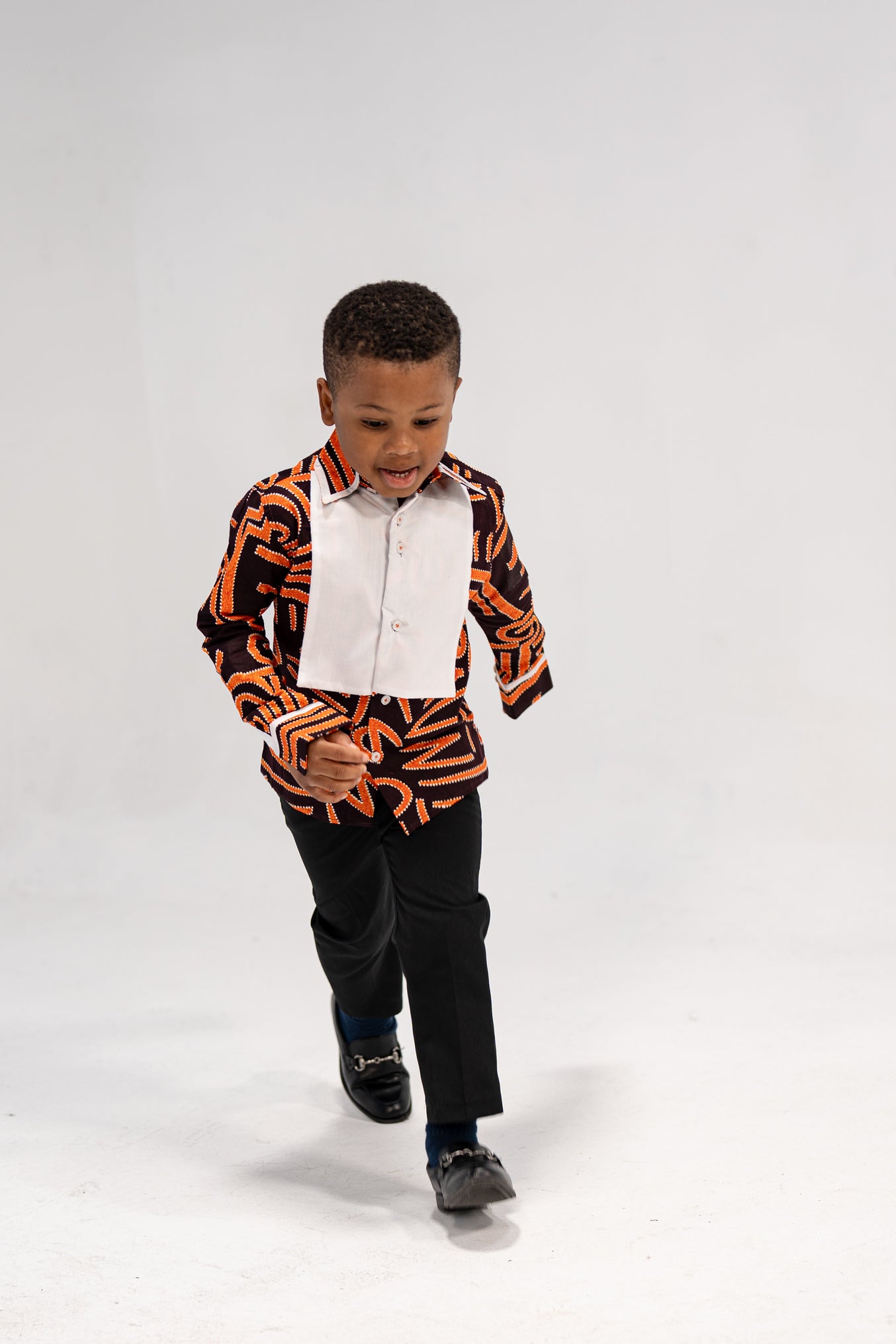 Aminu Kid's African Print Shirt (Print on Cotton)