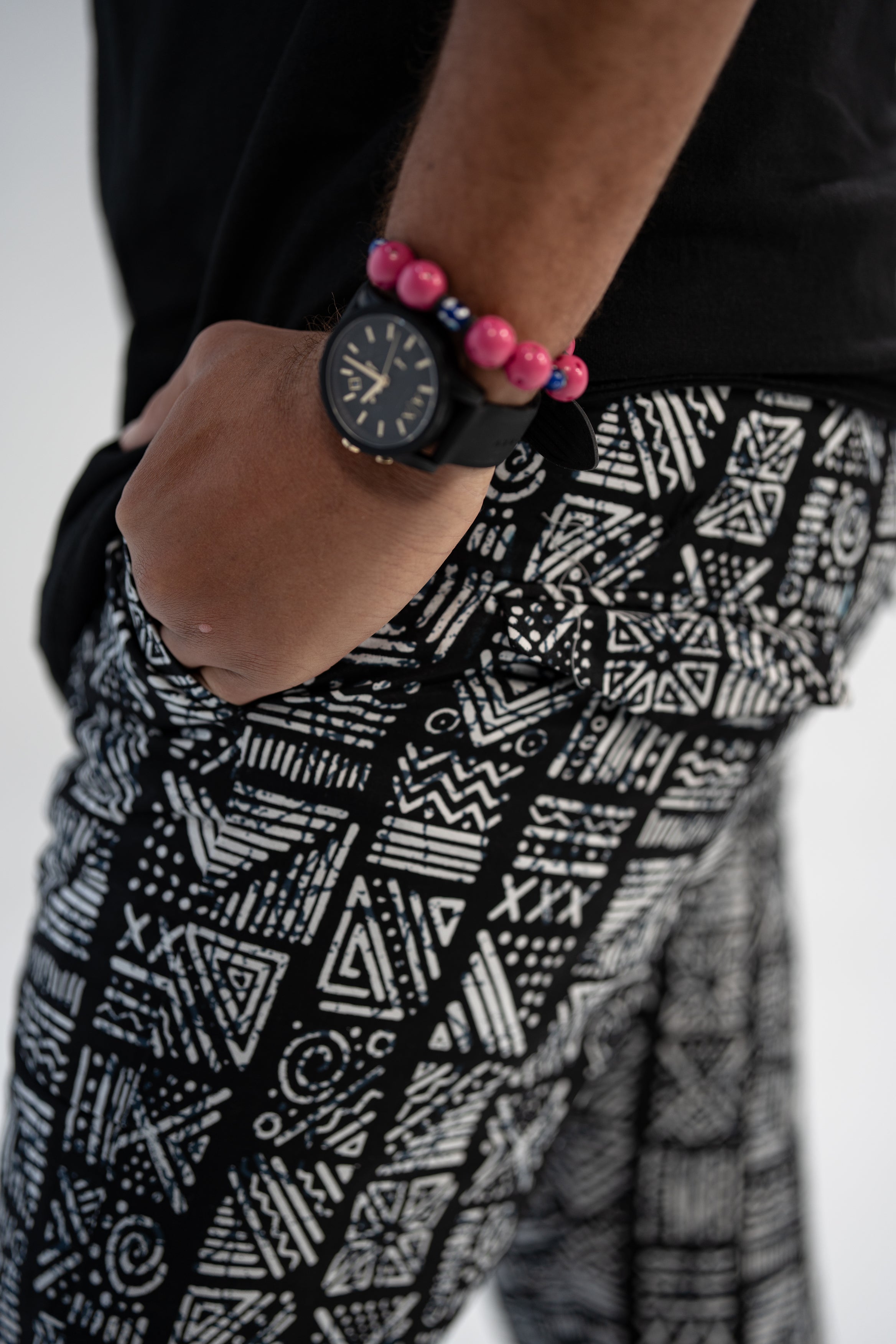 Golibe Men's African Print Trousers (Geometric)