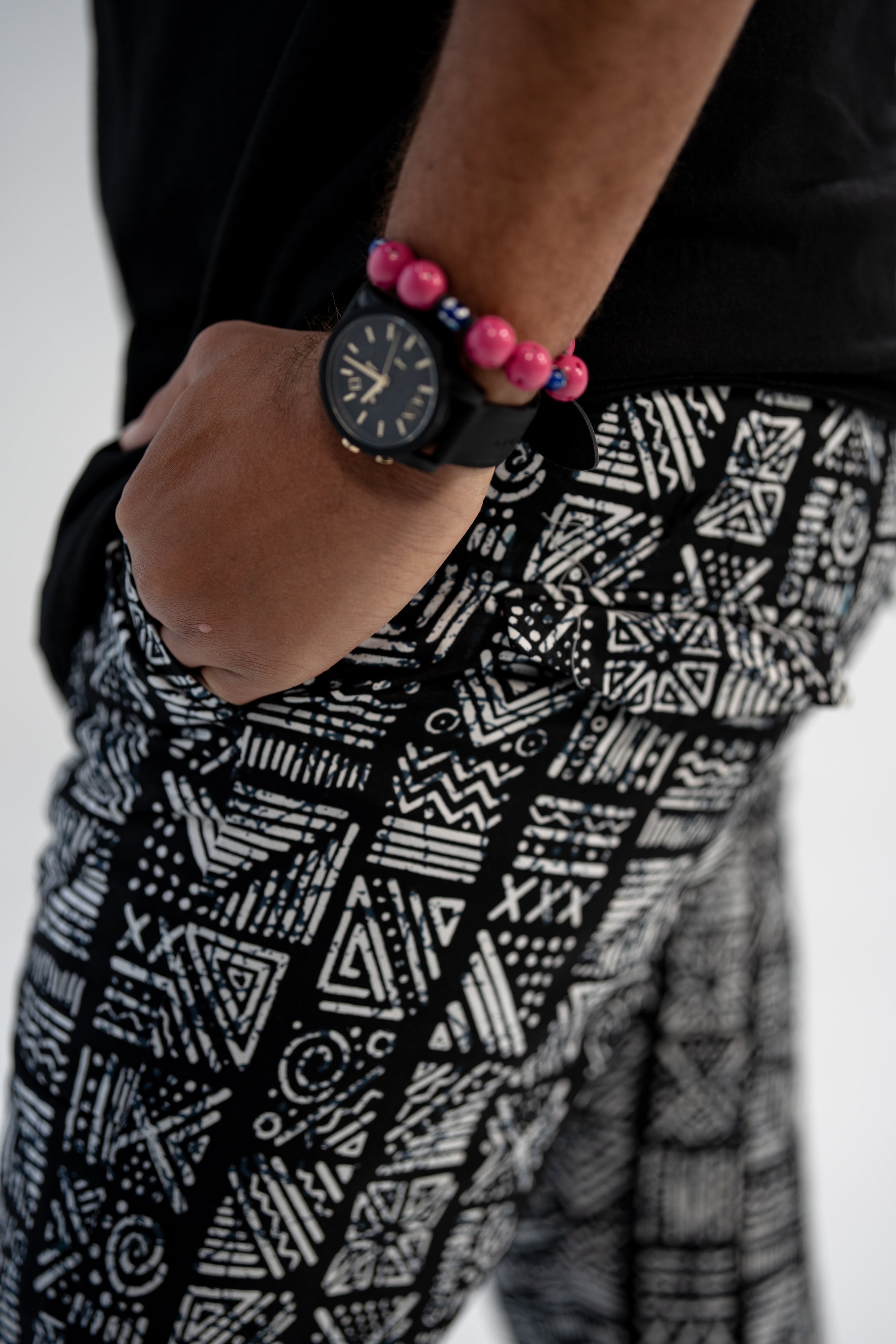 Golibe Men's African Print Trousers (Geometric)