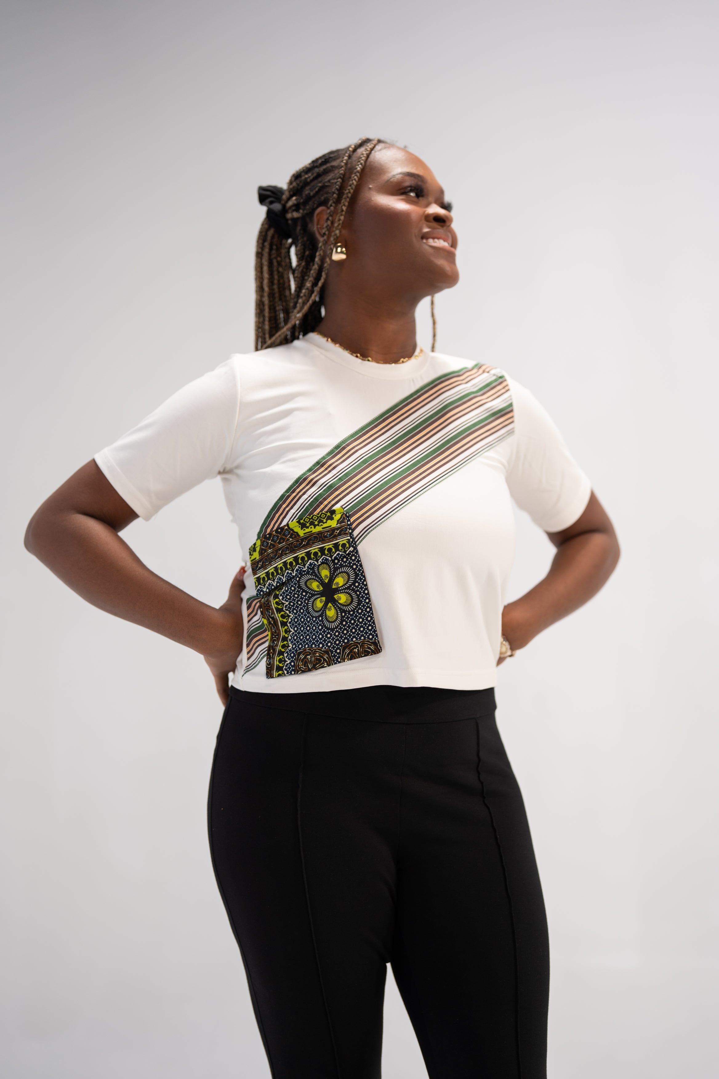 Adeola Women's African Print Top (Print Patchwork)