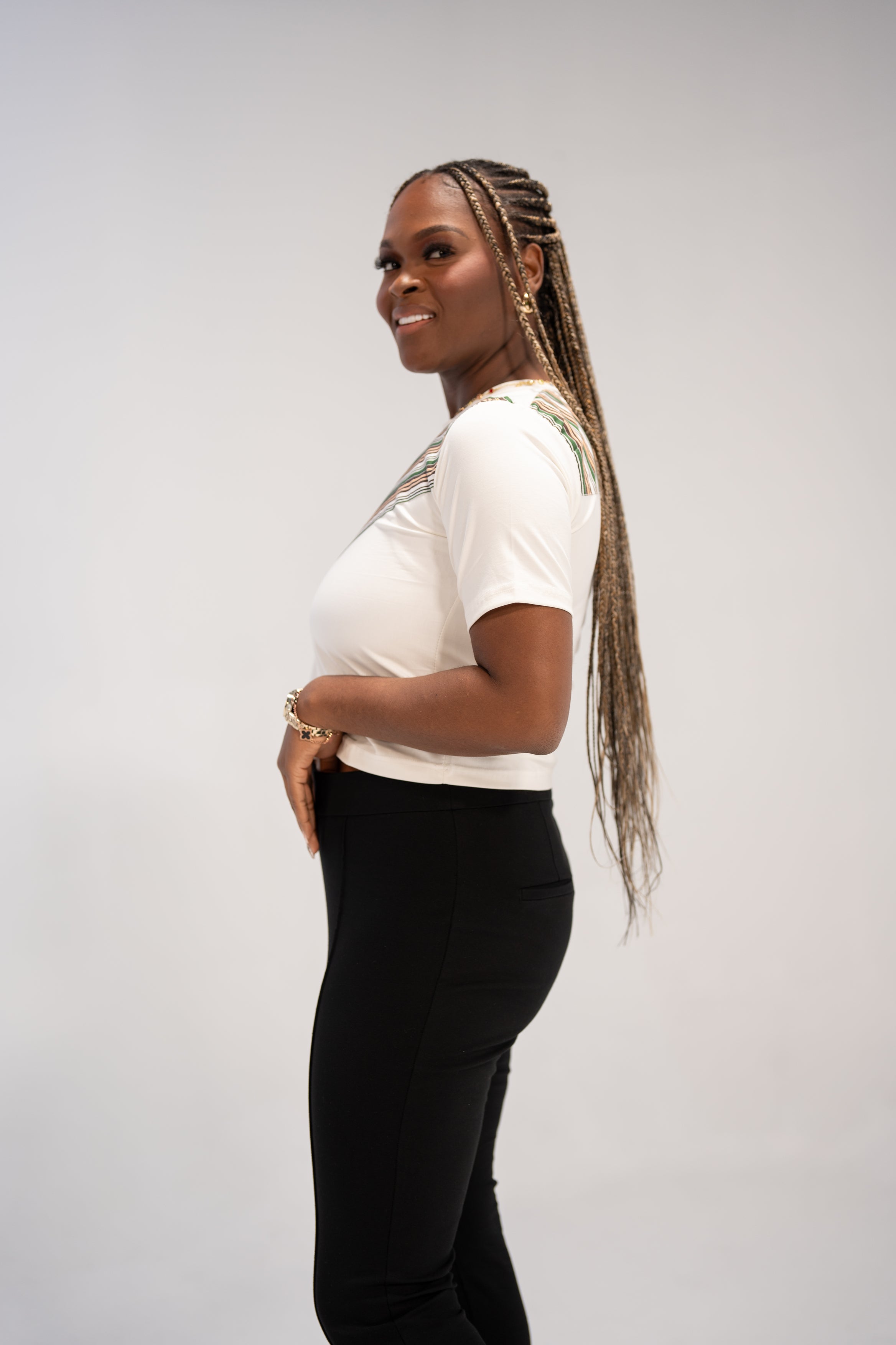 Adeola Women's African Print Top (Print Patchwork)