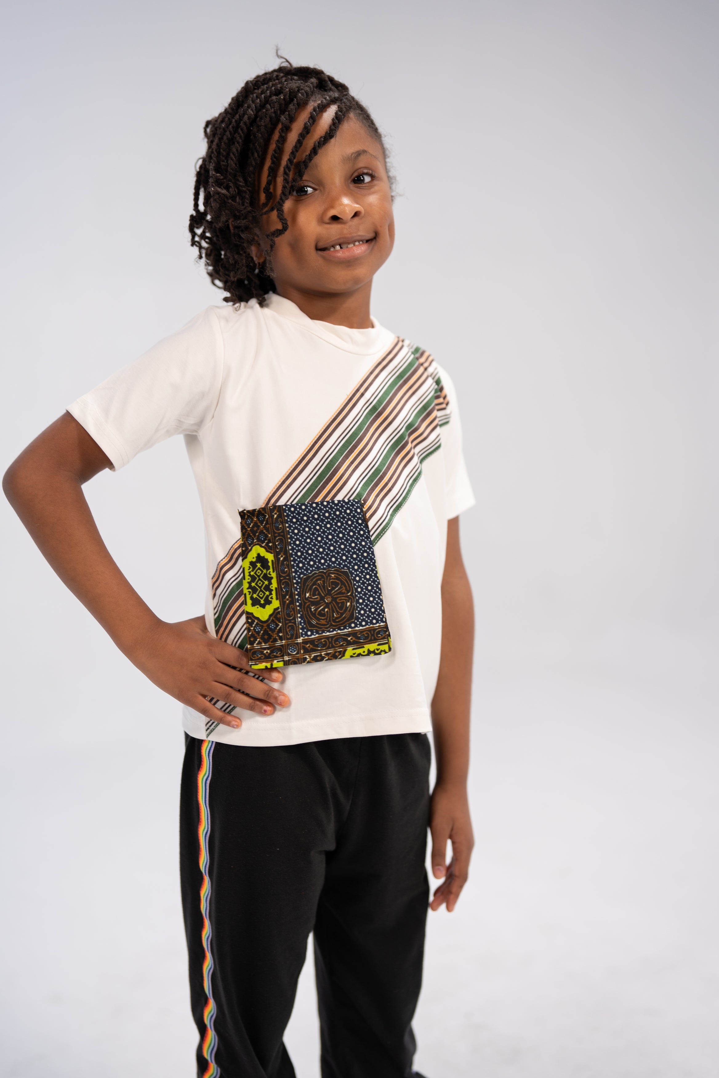 Debisi Kid's African Print Top (Print Patchwork)