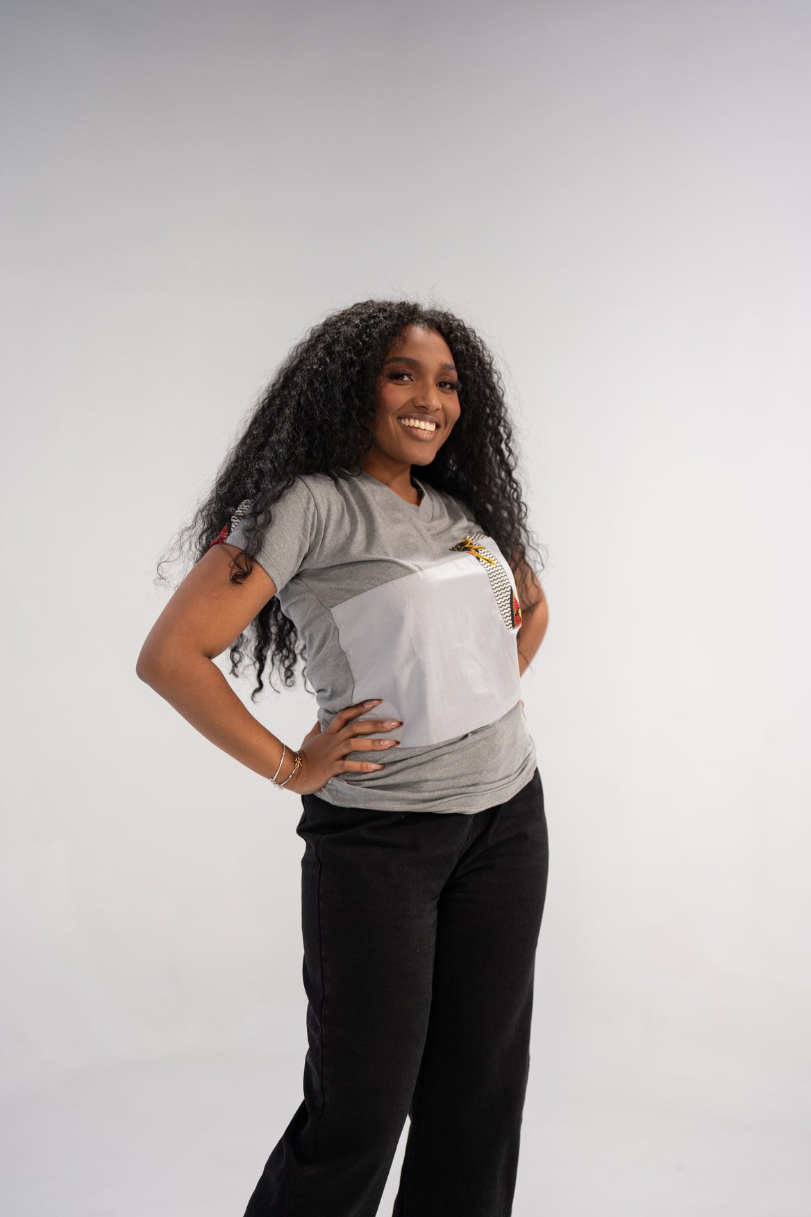 Chinelo Women's African Print Top (Print Patchwork)