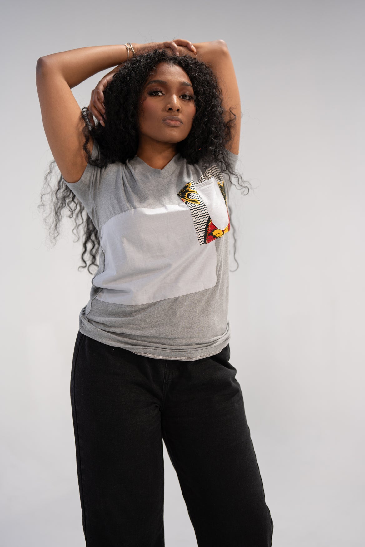 Chinelo Women's African Print Top (Print Patchwork)