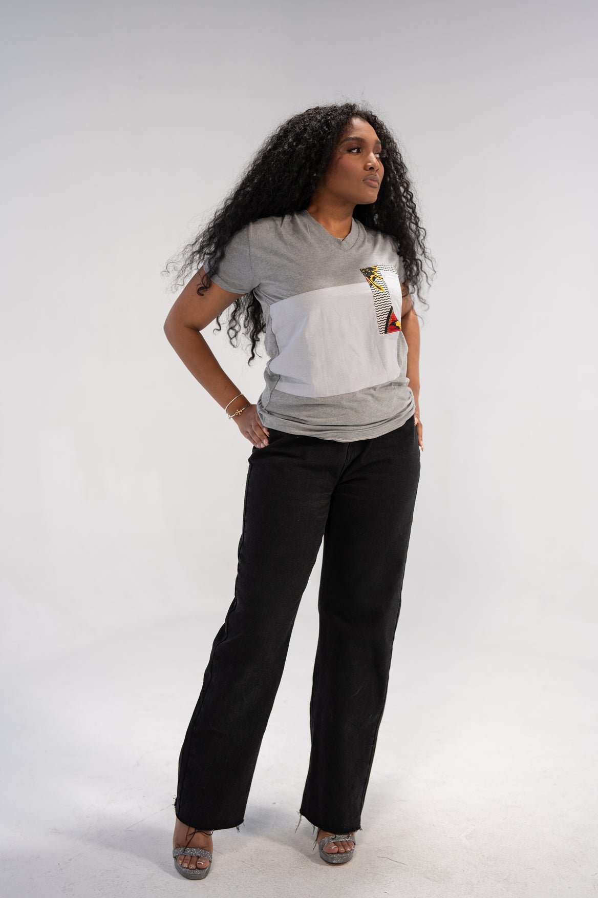 Chinelo Women's African Print Top (Print Patchwork)