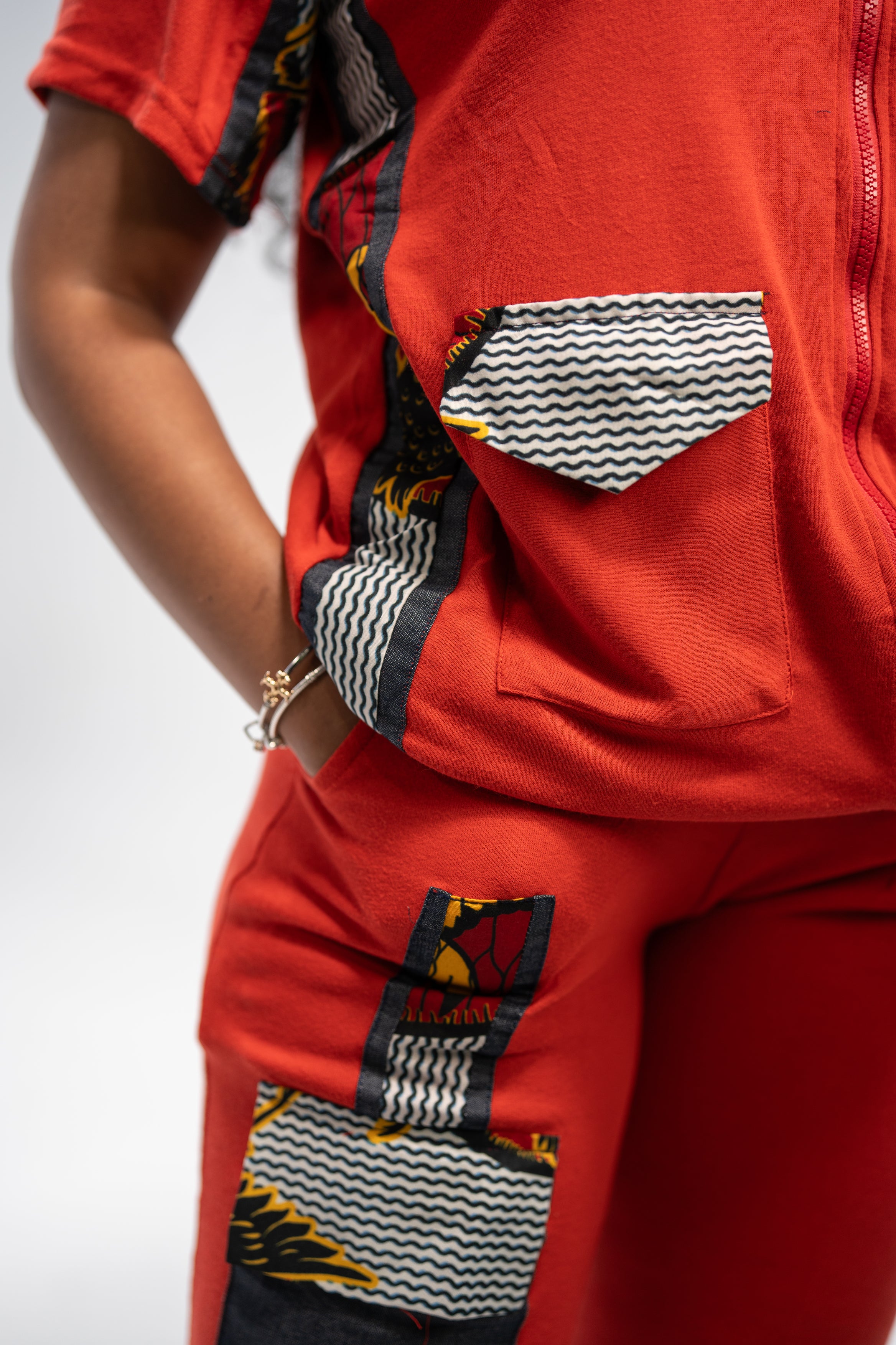 Anwuli Women's African Print Top and Shorts Assemblage (Print on Cotton)