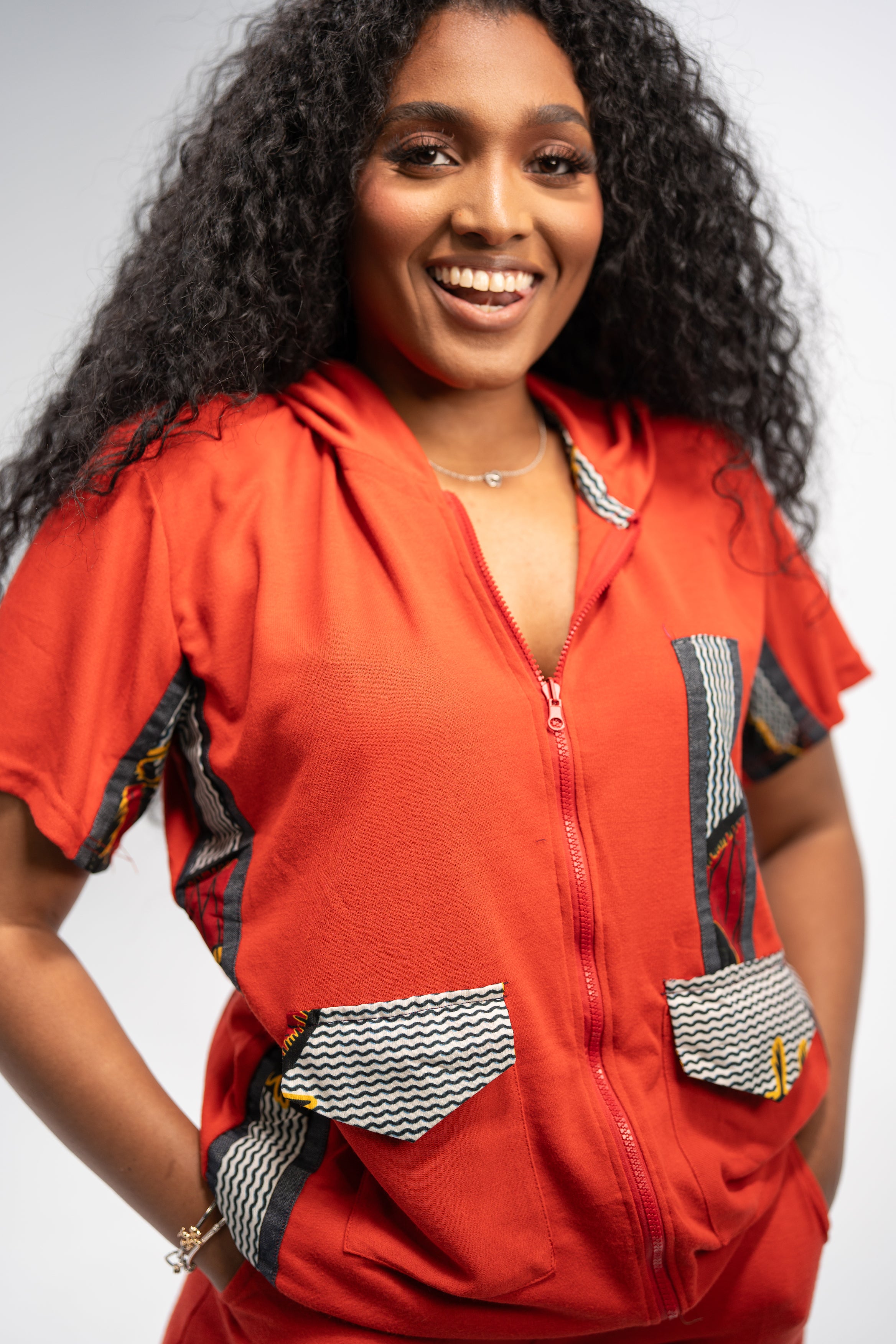 Anwuli Women's African Print Top and Shorts Assemblage (Print on Cotton)