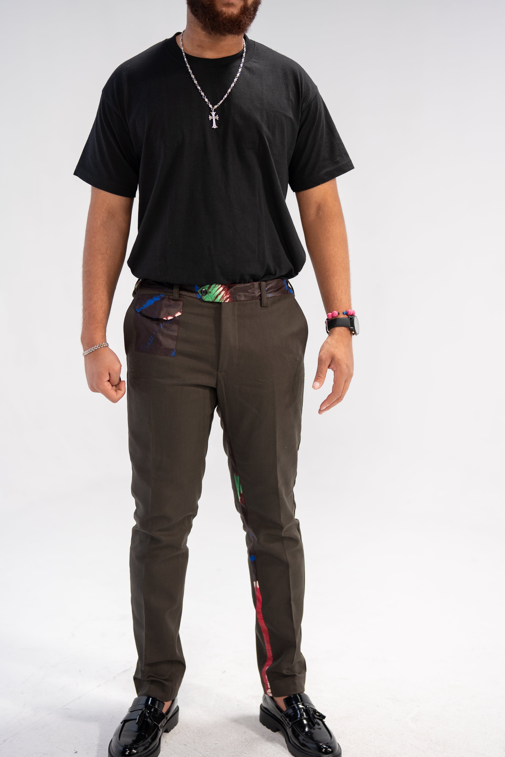 Remi Men's African Print Trousers (Adire on Cotton)