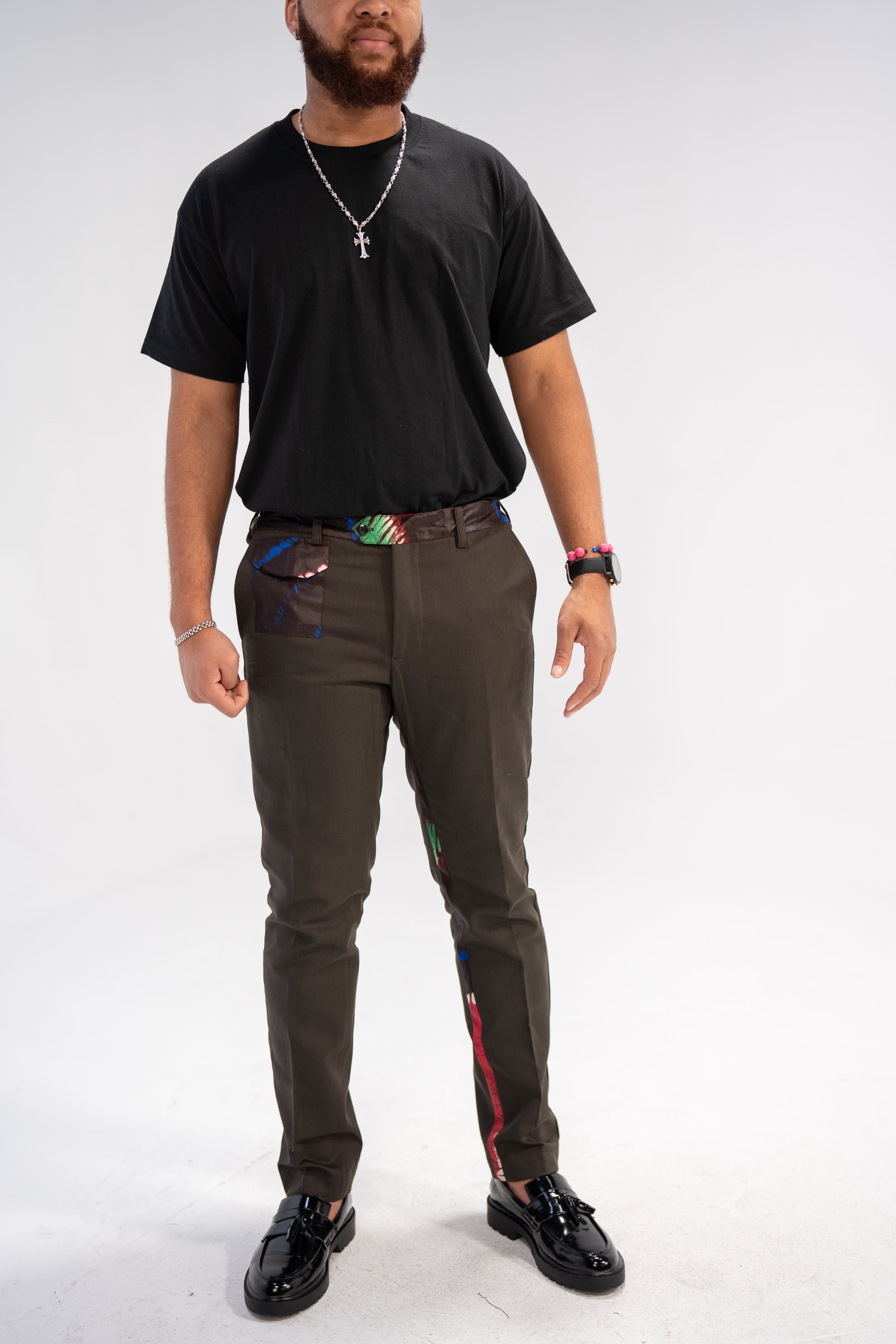 Remi Men's African Print Trousers (Adire on Cotton)