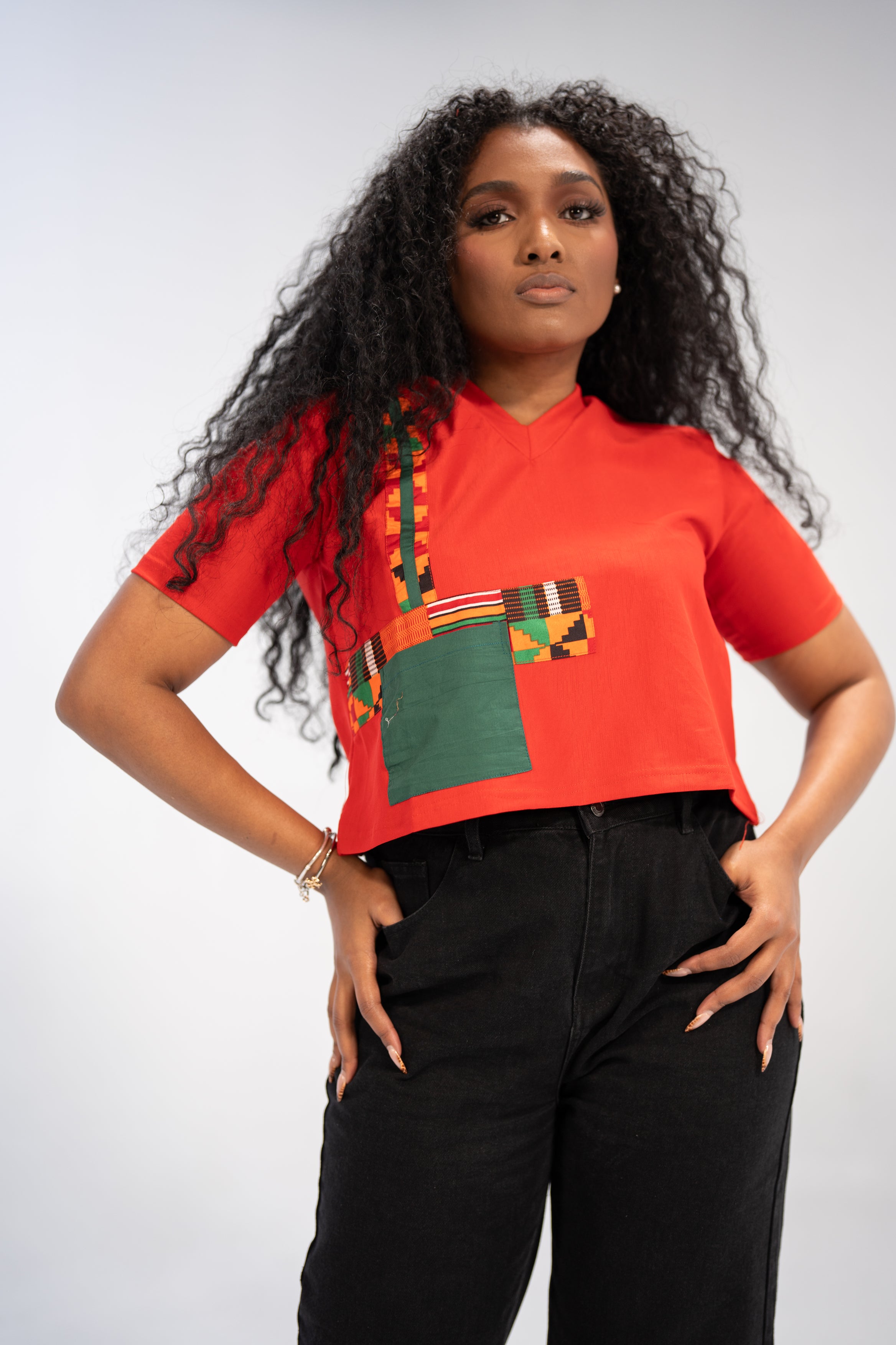 Abeni Women's African Print Top (Print Patchwork)