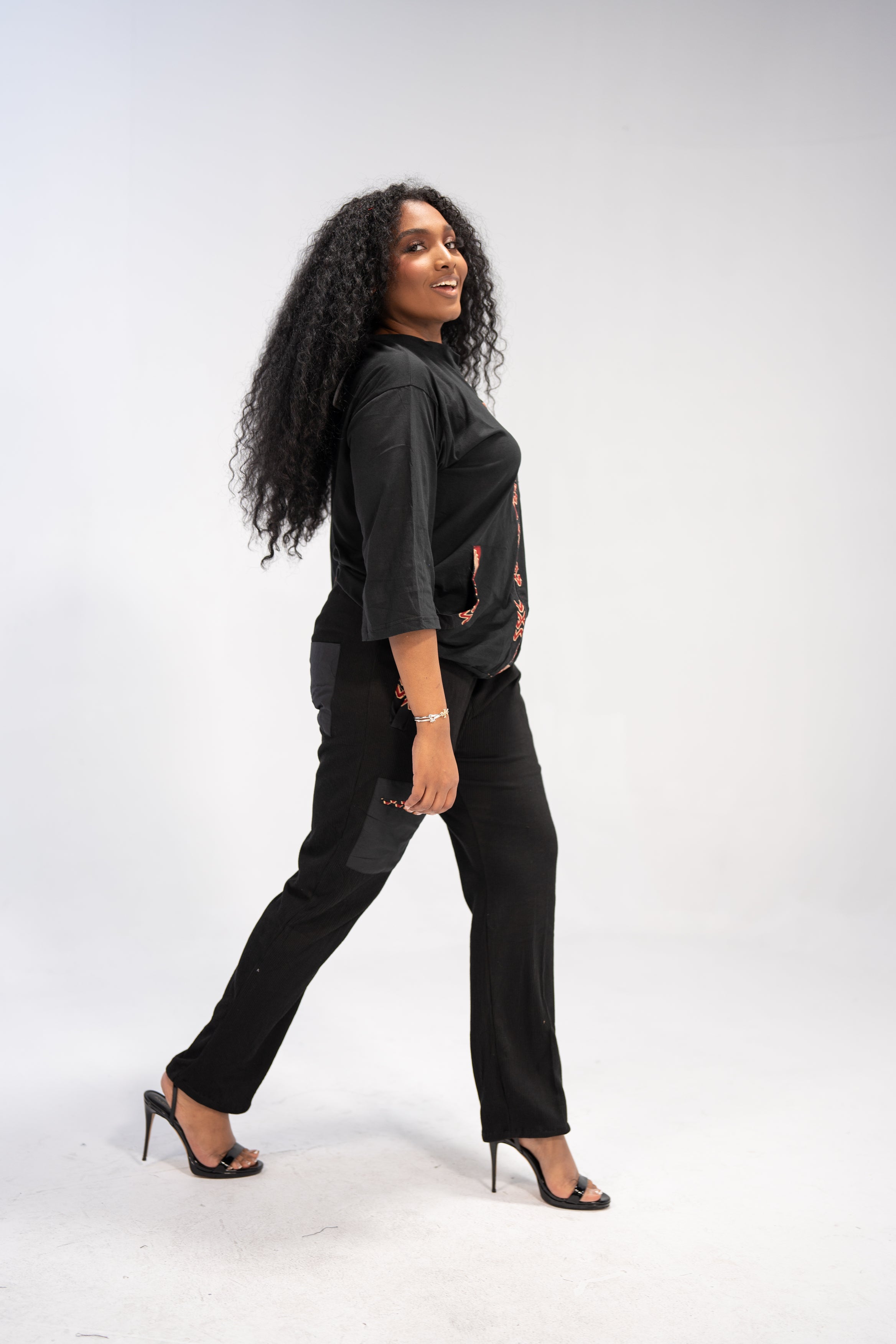 Oluchi Women's African Print Top and Pant ( Mudcloth on Cotton)