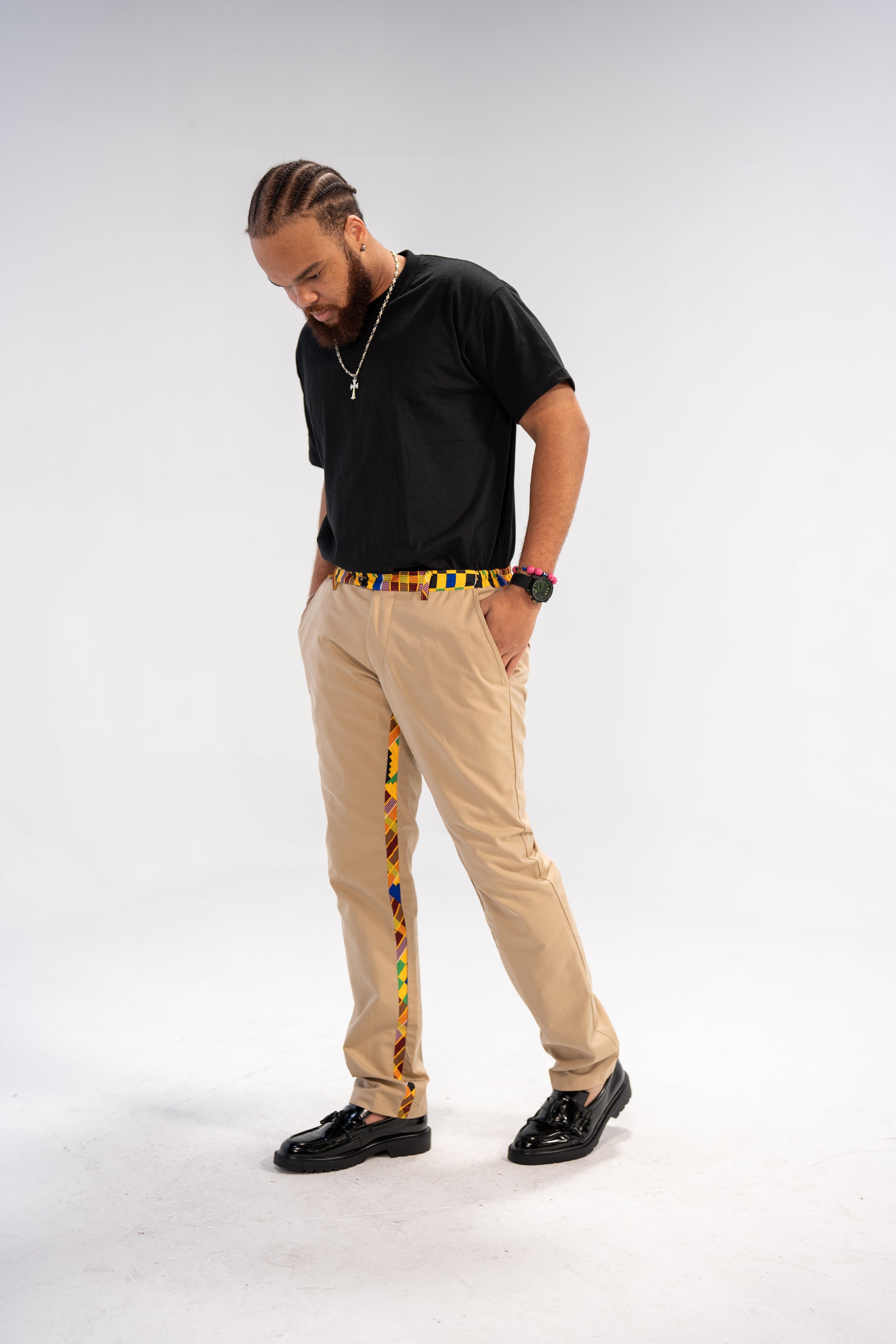 Debare Men's African Print Trousers (Kante on Cotton)