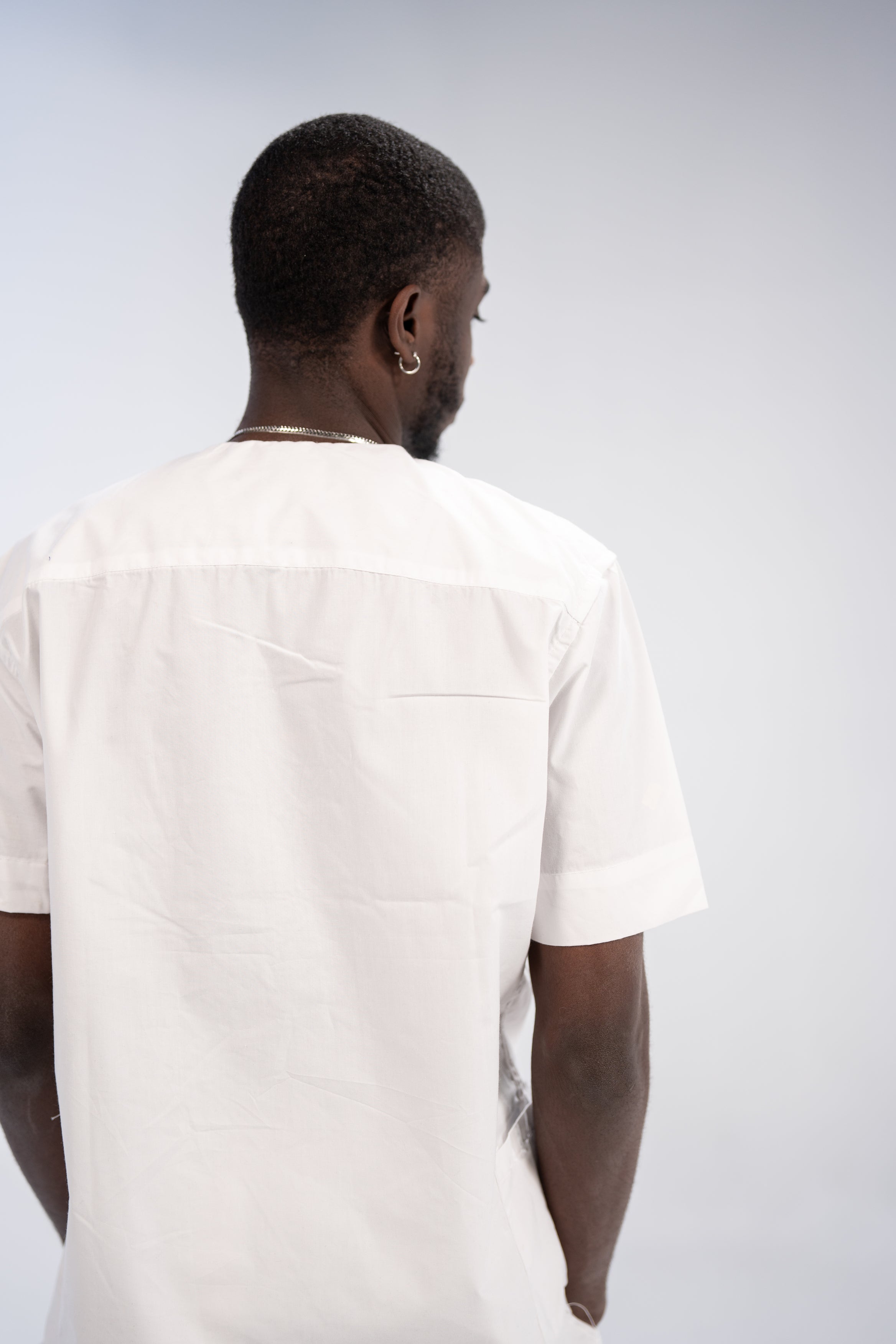 Kanye Men's African Embroidered Traditional Top (White)